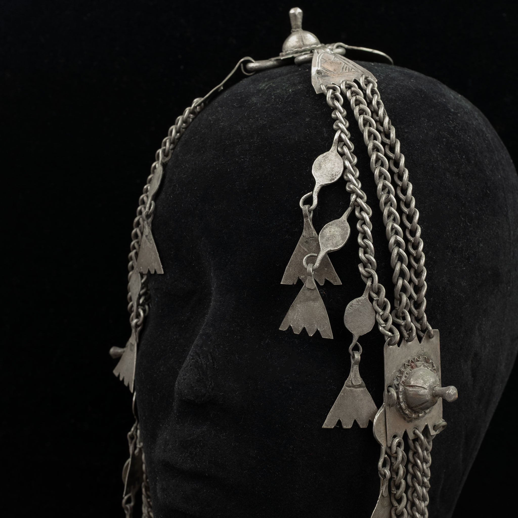 Old Silver Ait Atta Headdress, Msemrir, Morocco