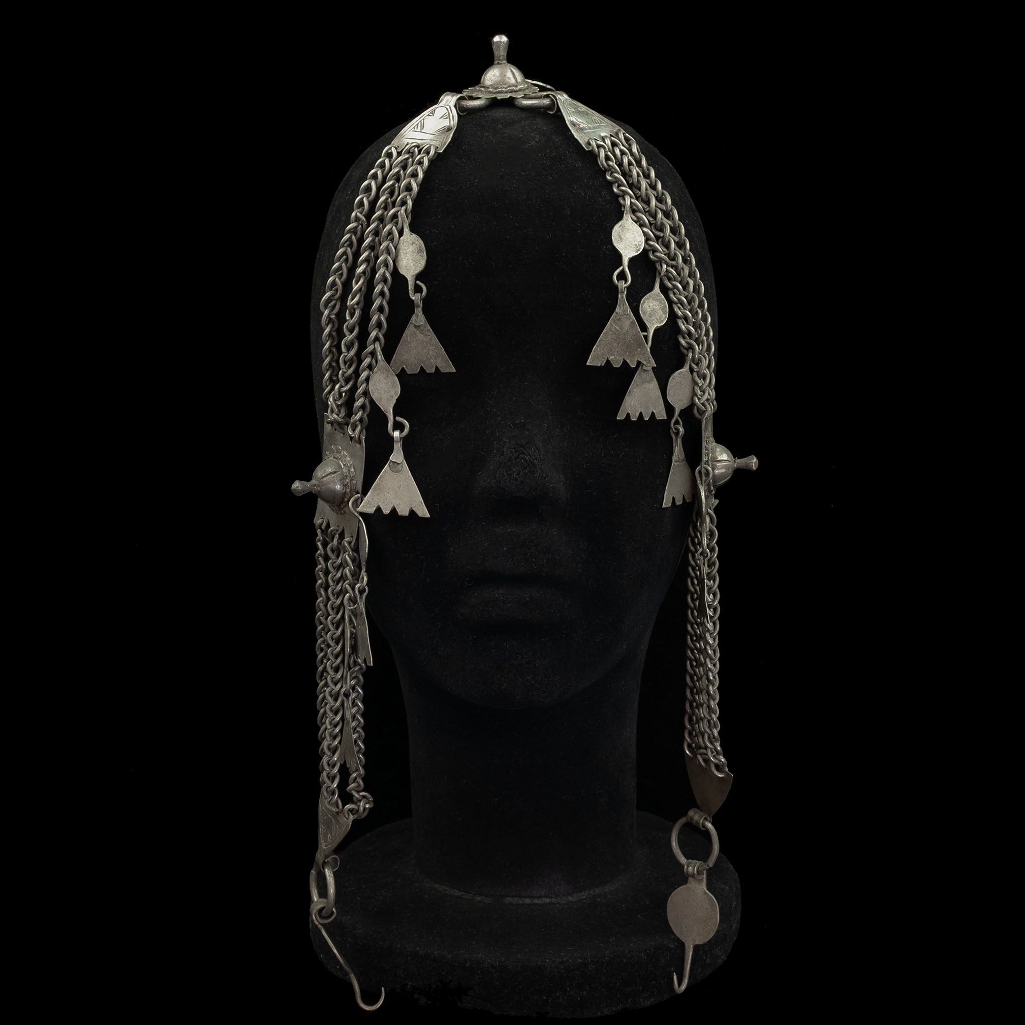 Old Silver Ait Atta Headdress, Msemrir, Morocco
