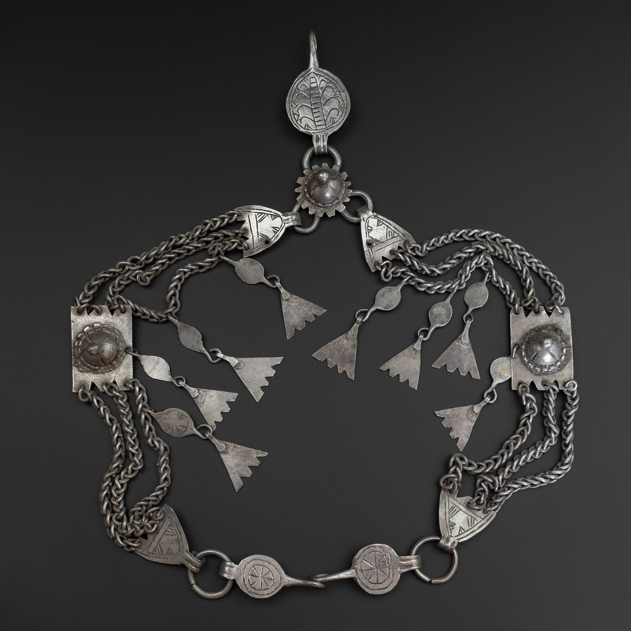 Old Silver Ait Atta Headdress, Msemrir, Morocco