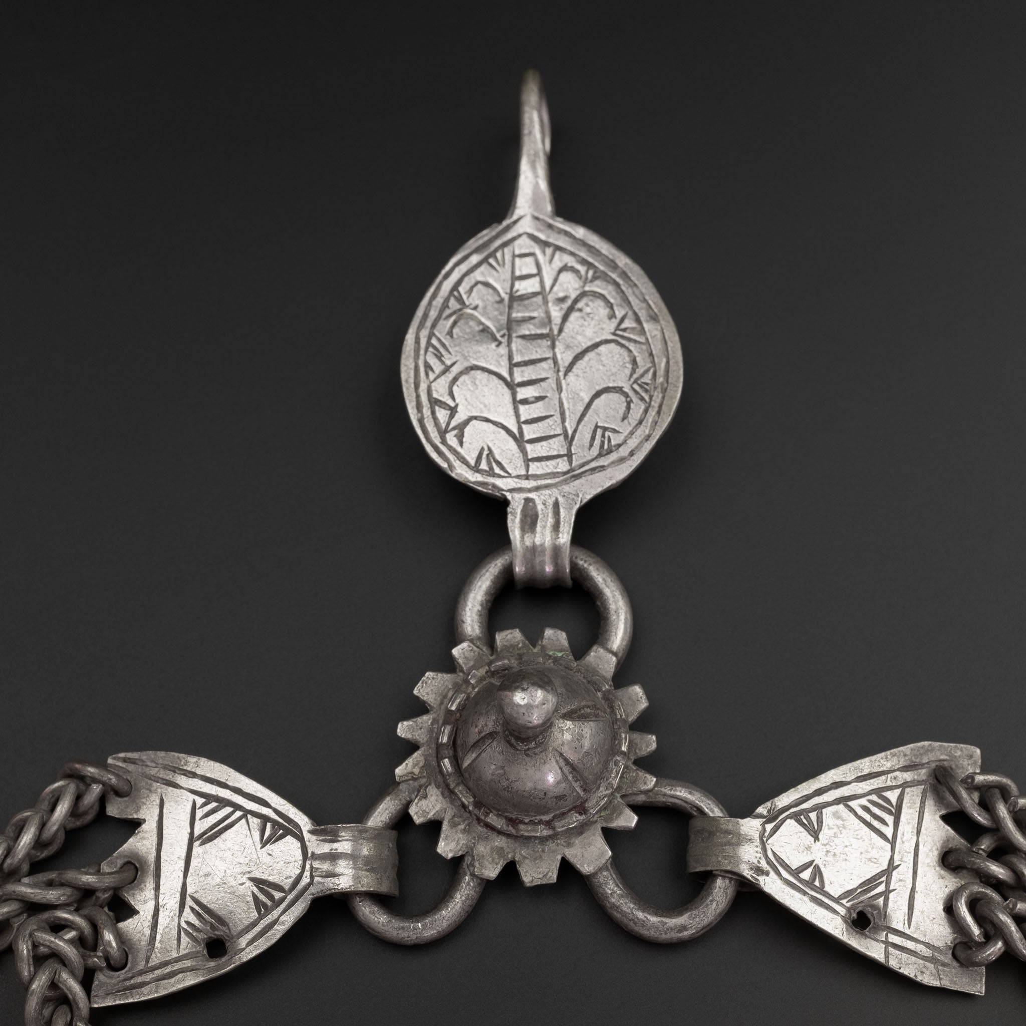 Old Silver Ait Atta Headdress, Msemrir, Morocco