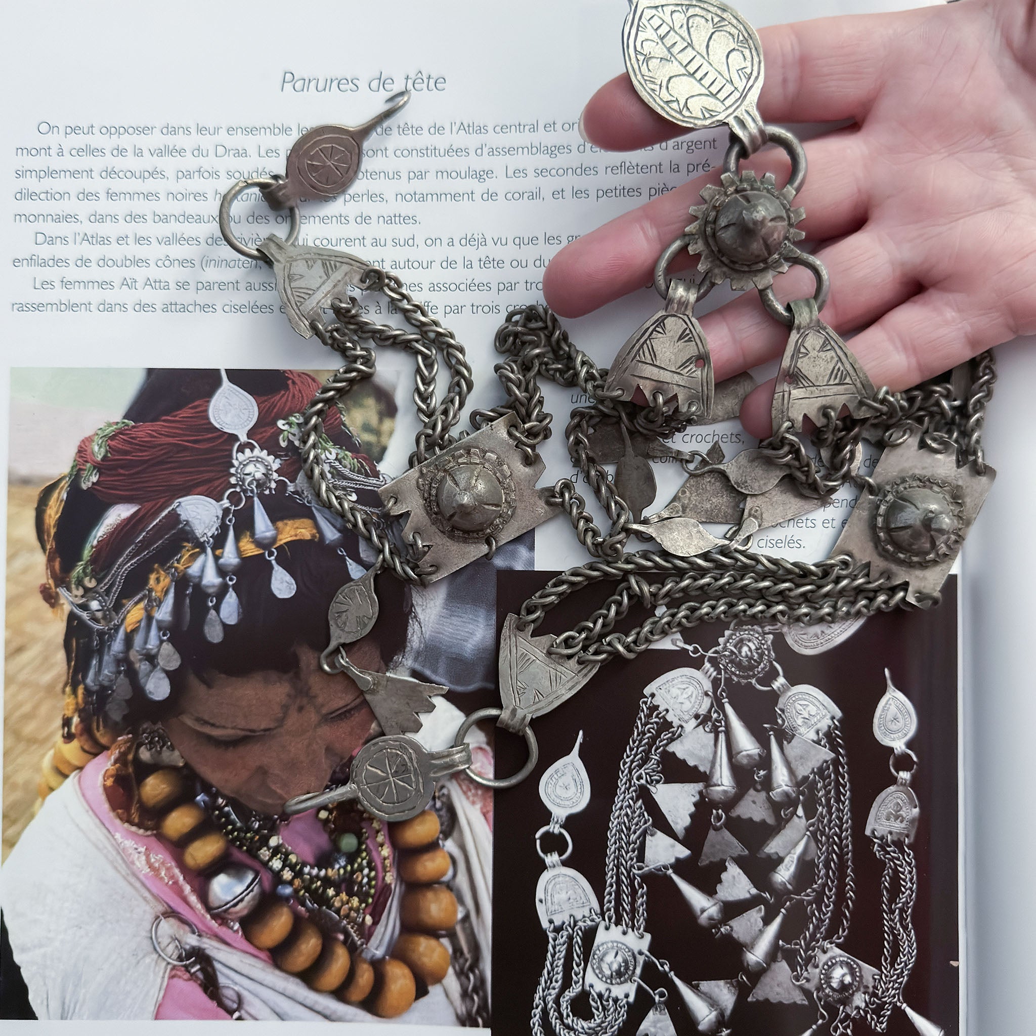 Old Silver Ait Atta Headdress, Msemrir, Morocco