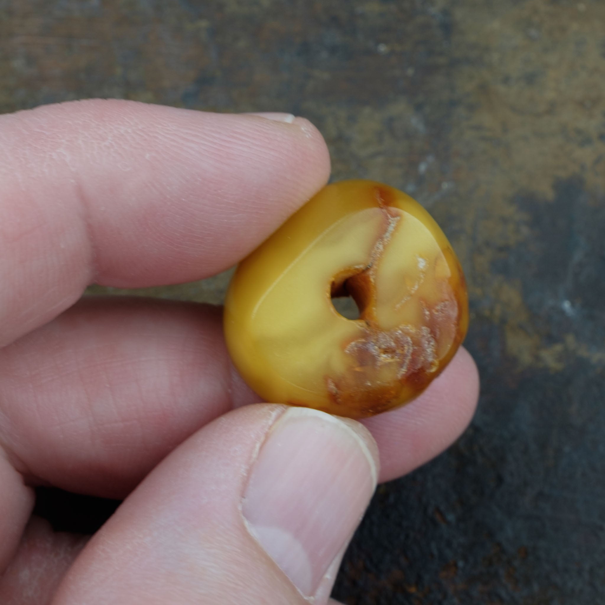 Antique Genuine Natural Baltic Amber Bead (4.4g)