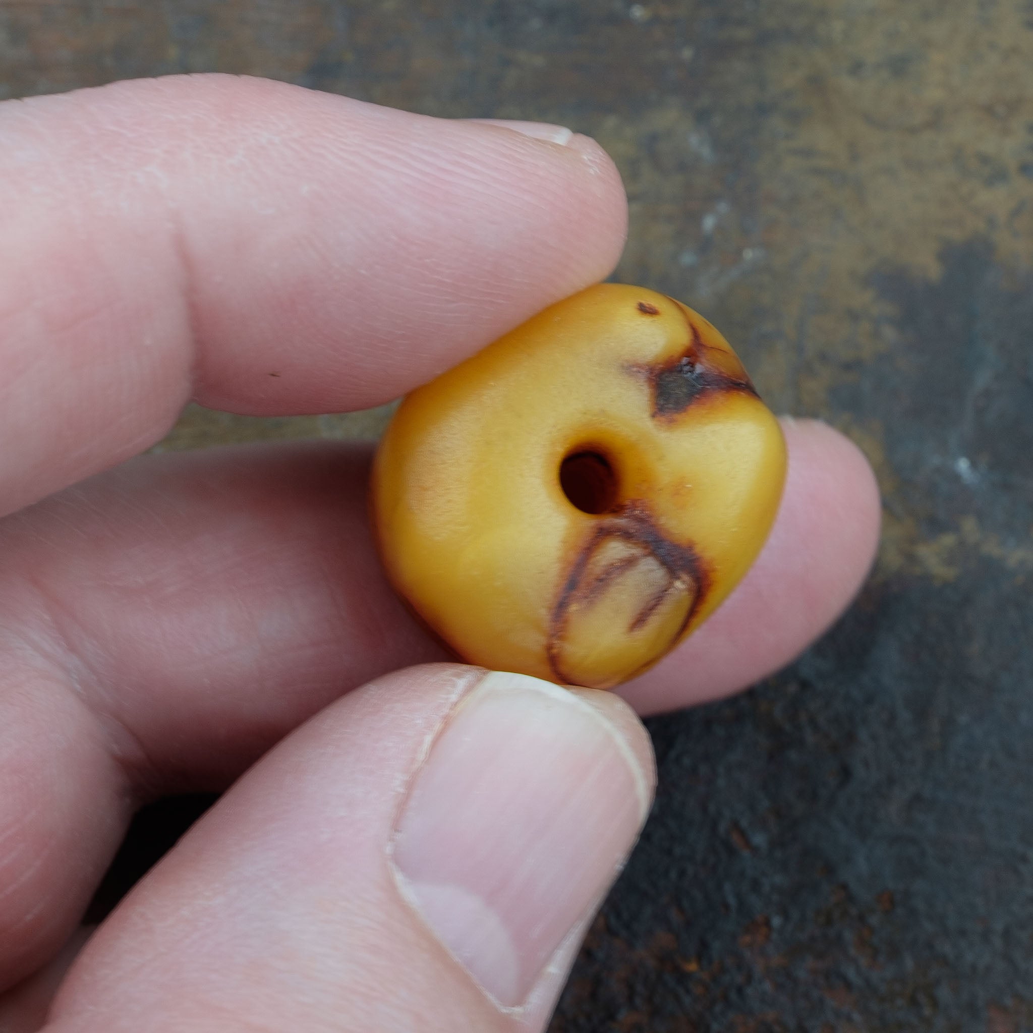 Antique Genuine Natural Baltic Amber Bead (5.1g)