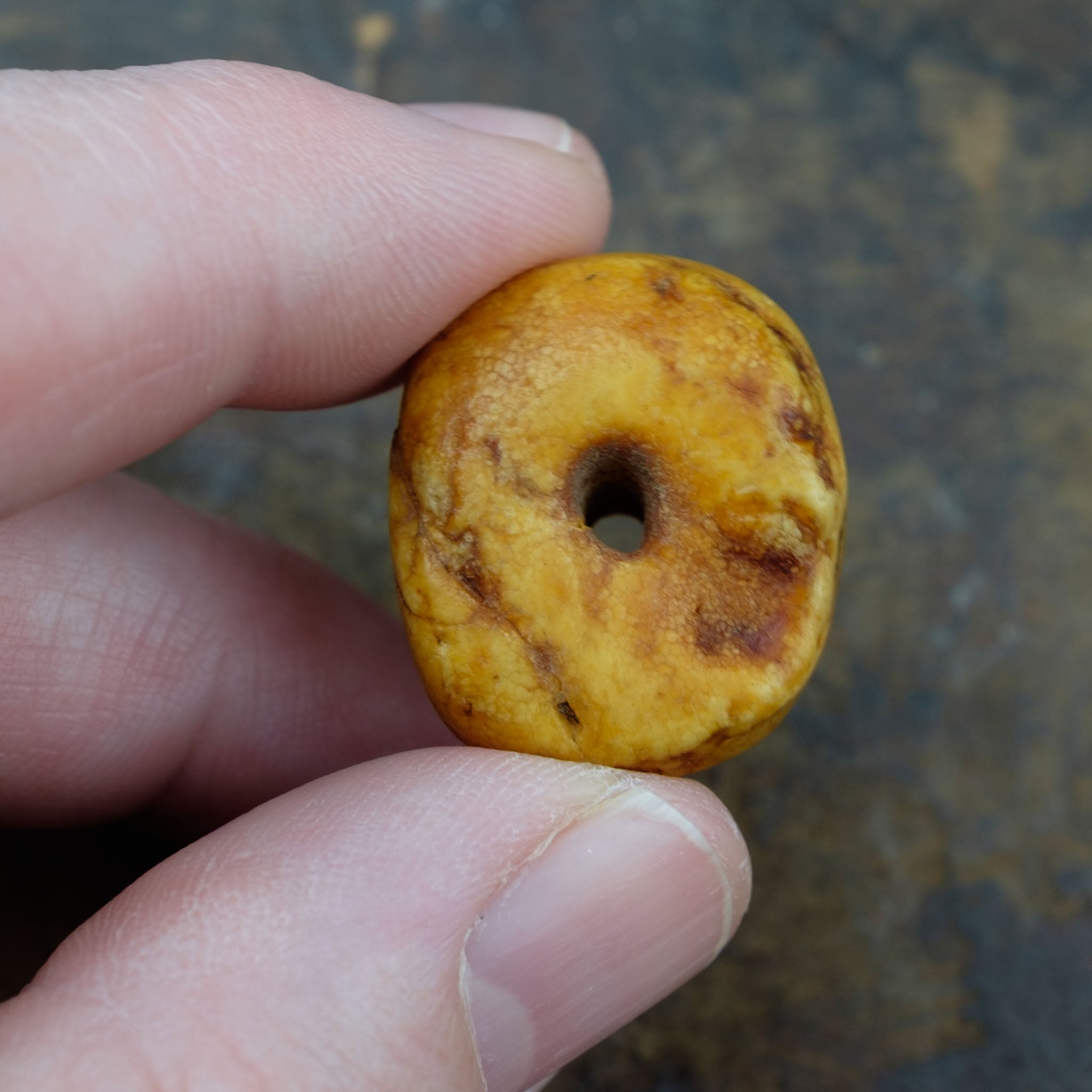 Antique Genuine Natural Baltic Amber Bead (5.9g) 