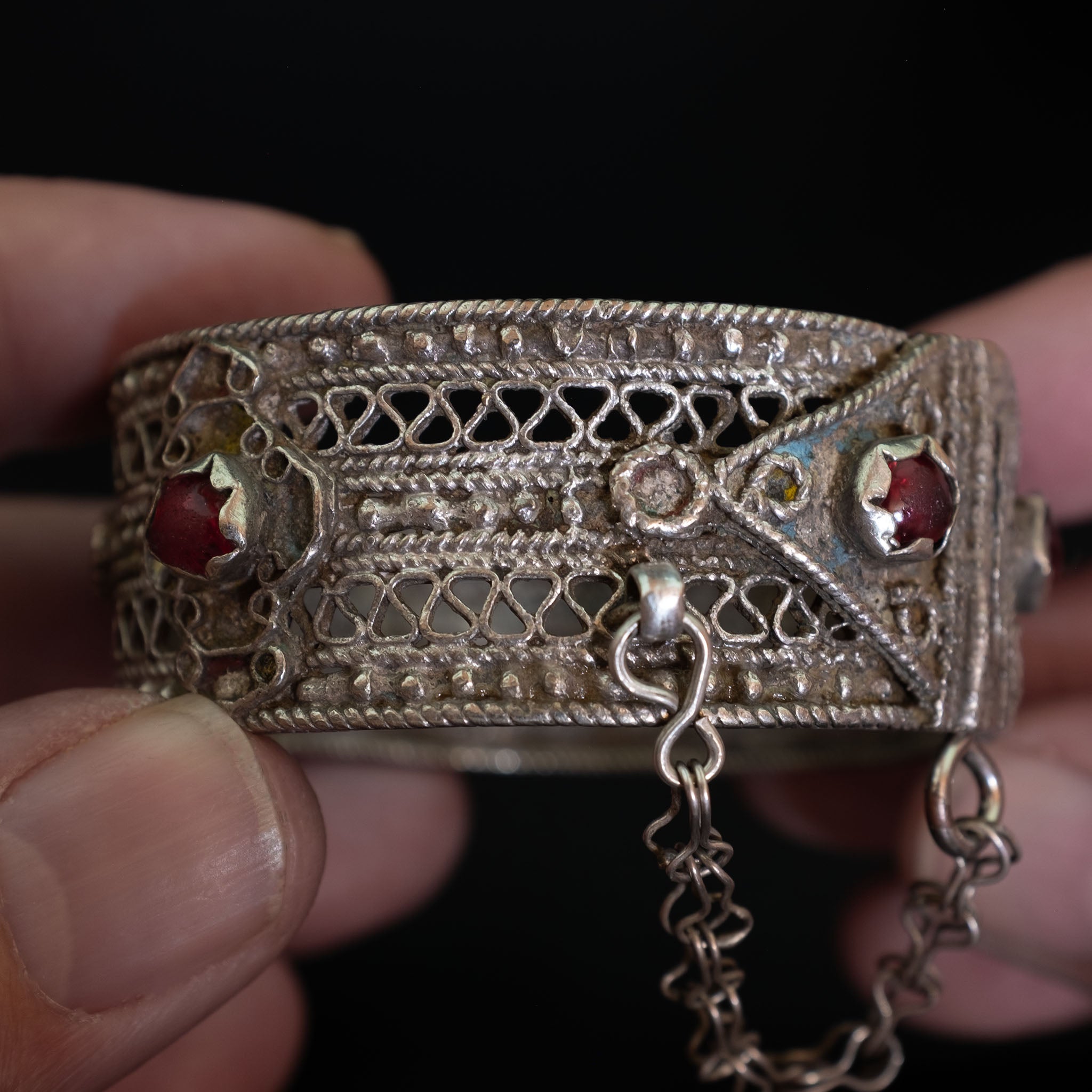 Antique Ait Ouaouzguite Silver Berber Bracelet, Jebel Siroua, Morocco
