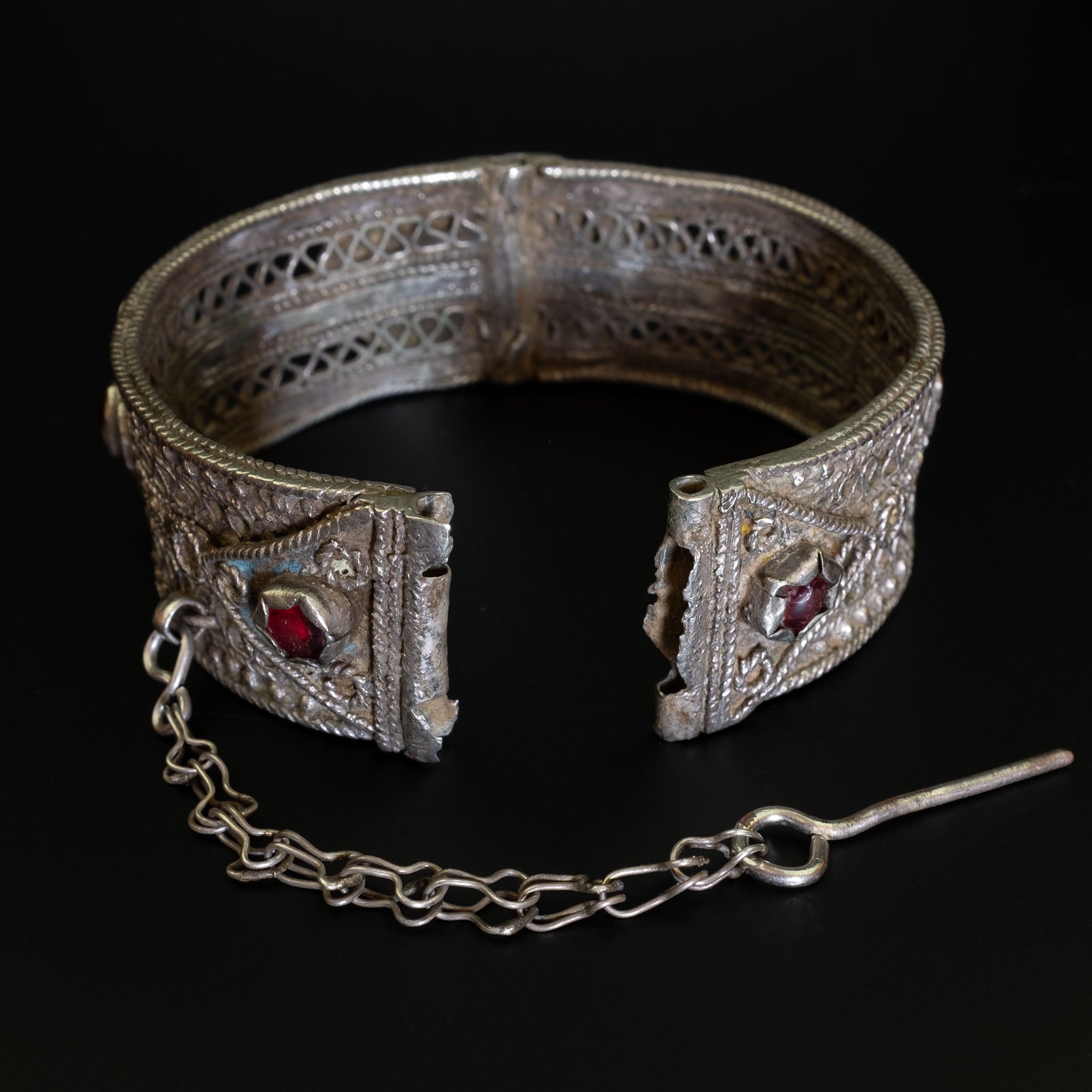 Antique Ait Ouaouzguite Silver Berber Bracelet, Jebel Siroua, Morocco