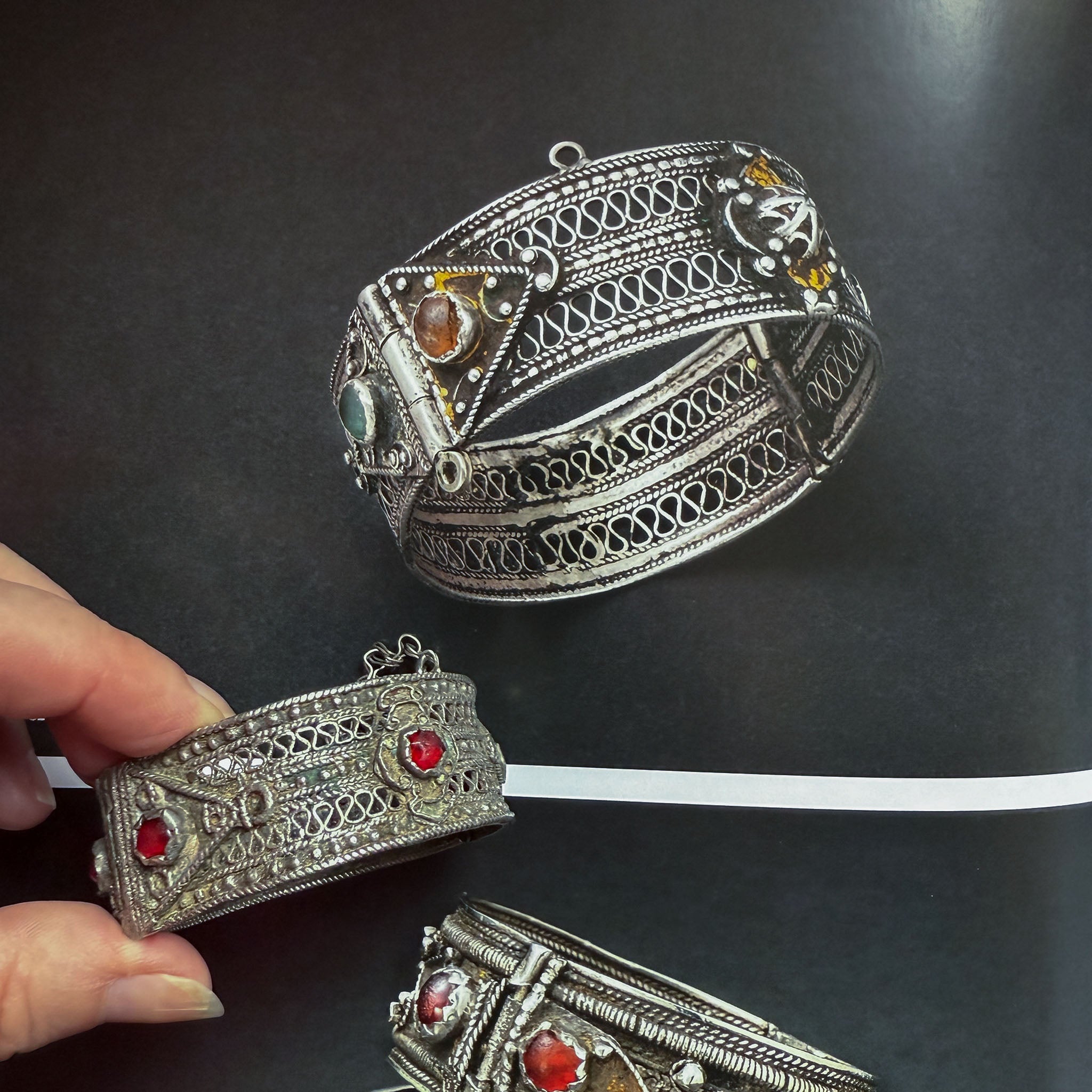 Antique Ait Ouaouzguite Silver Berber Bracelet, Jebel Siroua, Morocco