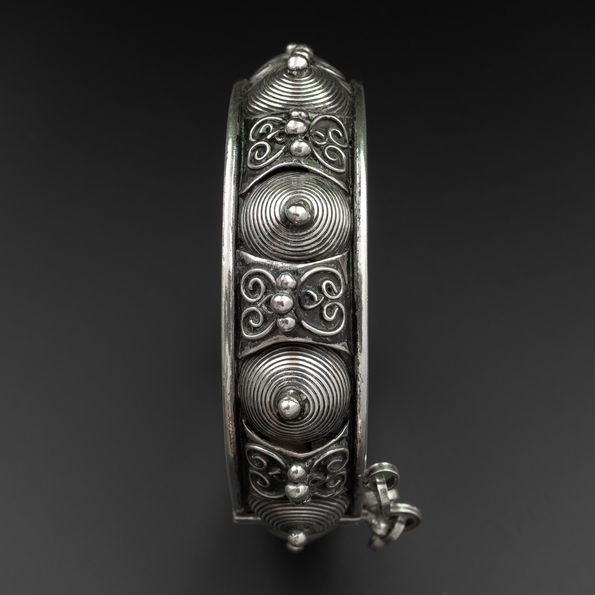 Ornate Silver Berber Bracelet, Tiznit, Morocco