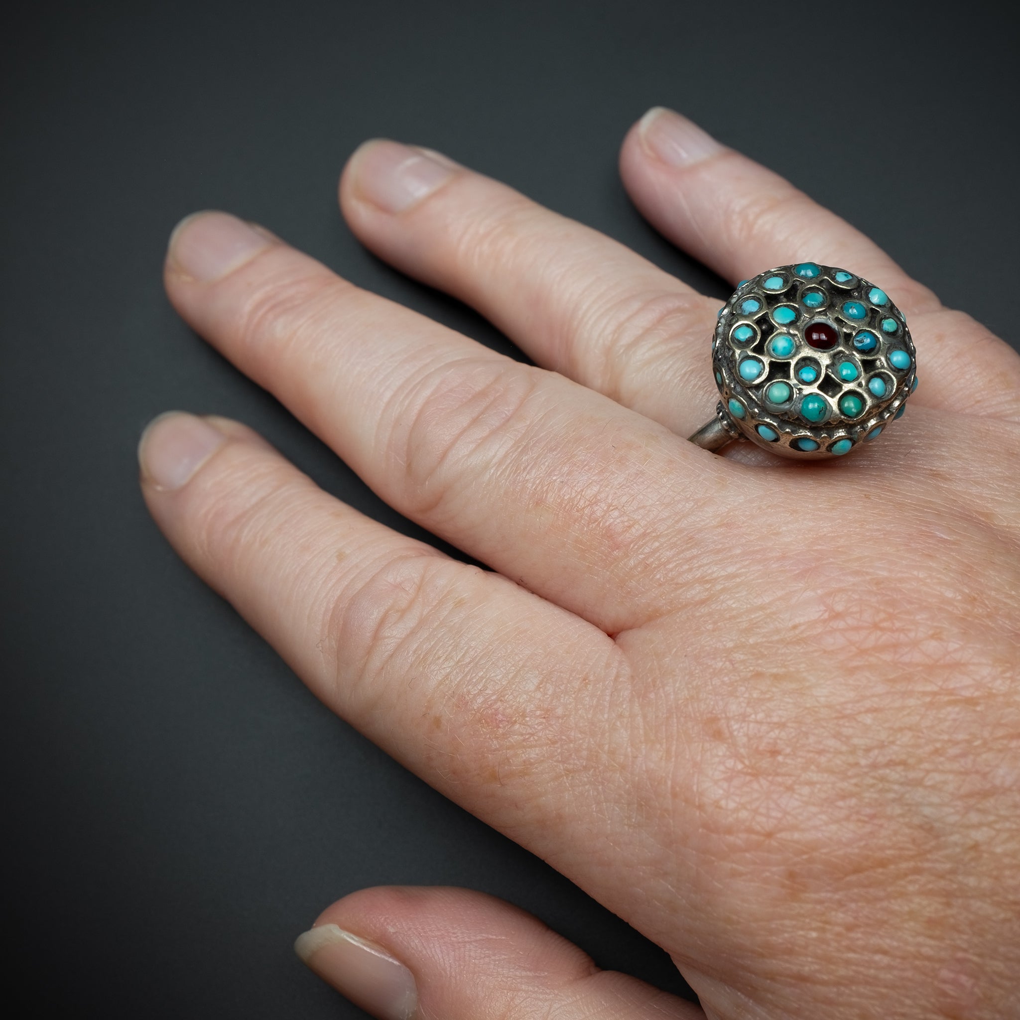 Vintage Silver and turquoise Ring