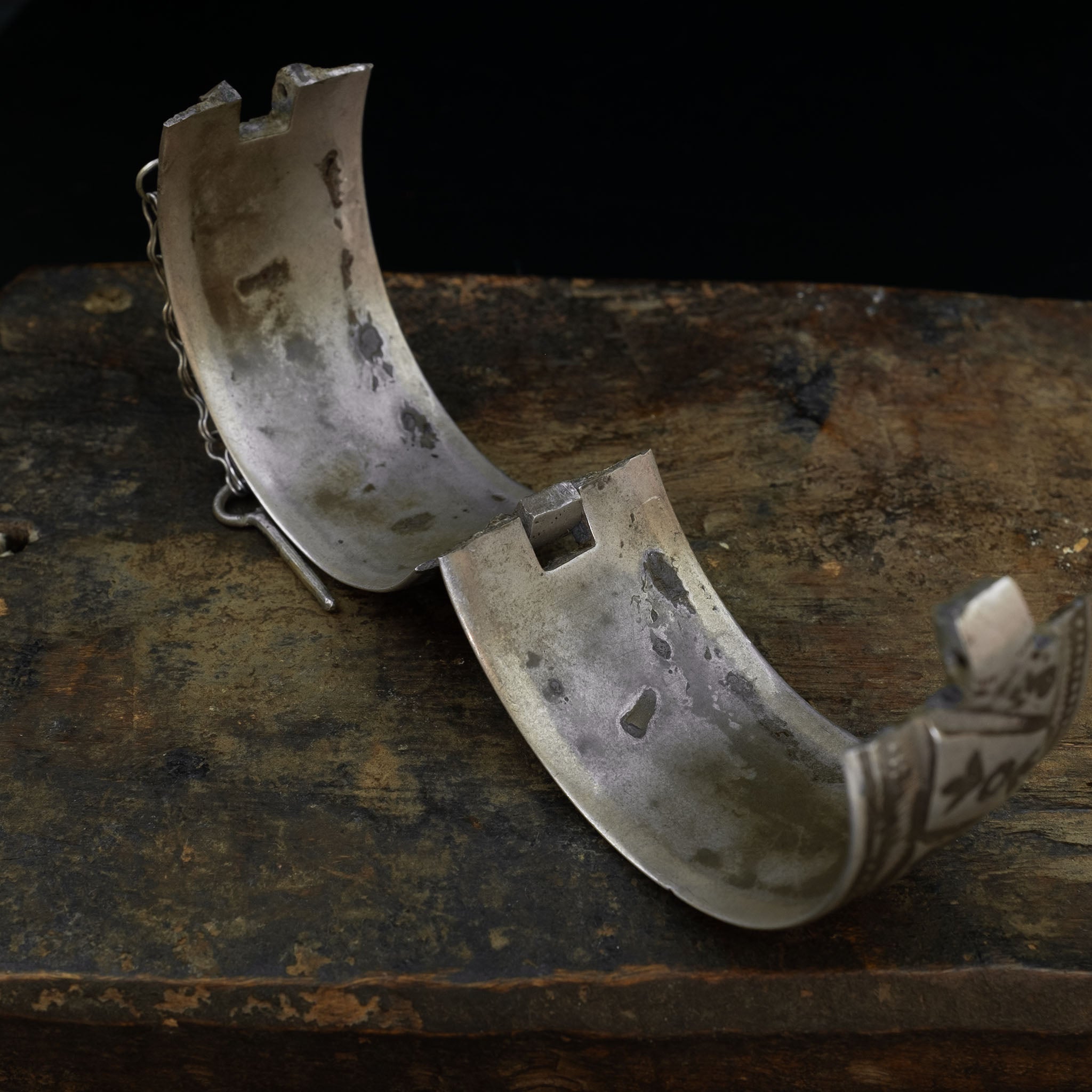 Rare Old Silver Berber Bracelets (Pair), Chtouka Ait Baha, Morocco