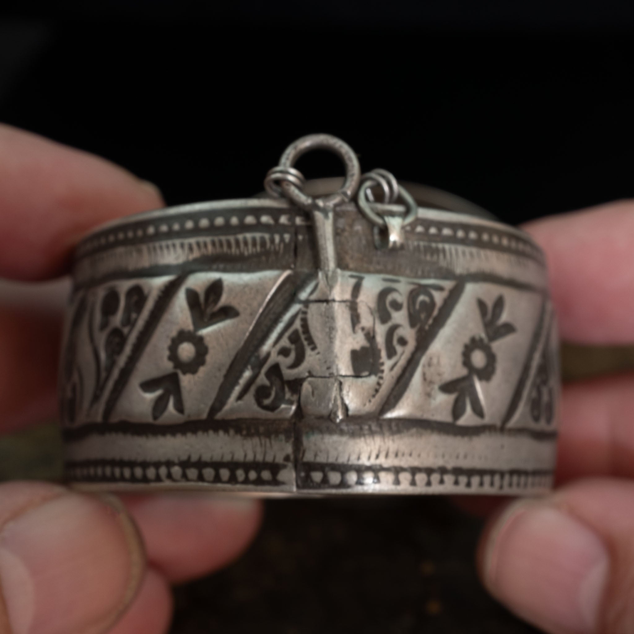 Rare Old Silver Berber Bracelets (Pair), Chtouka Ait Baha, Morocco