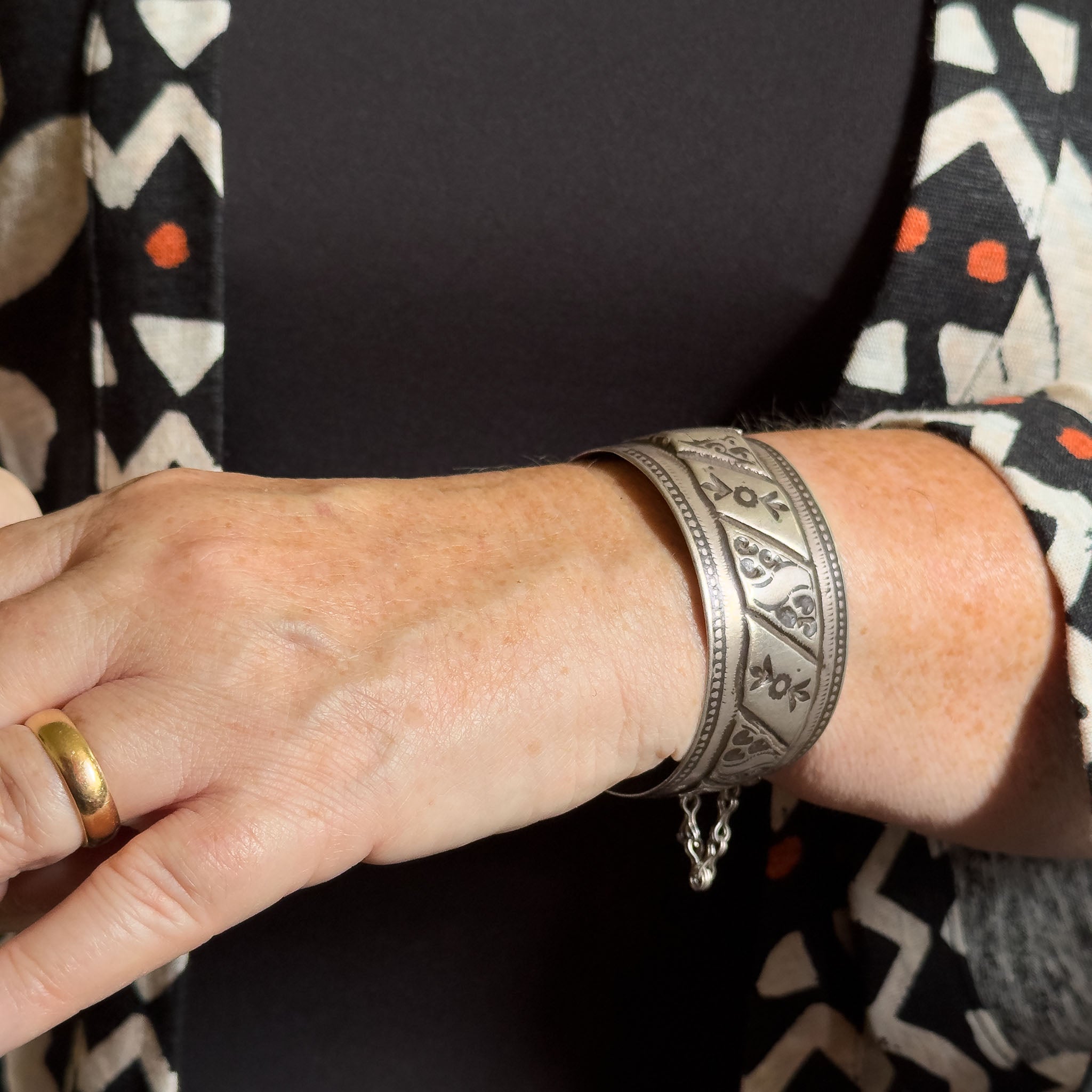 Rare Old Silver Berber Bracelets (Pair), Chtouka Ait Baha, Morocco