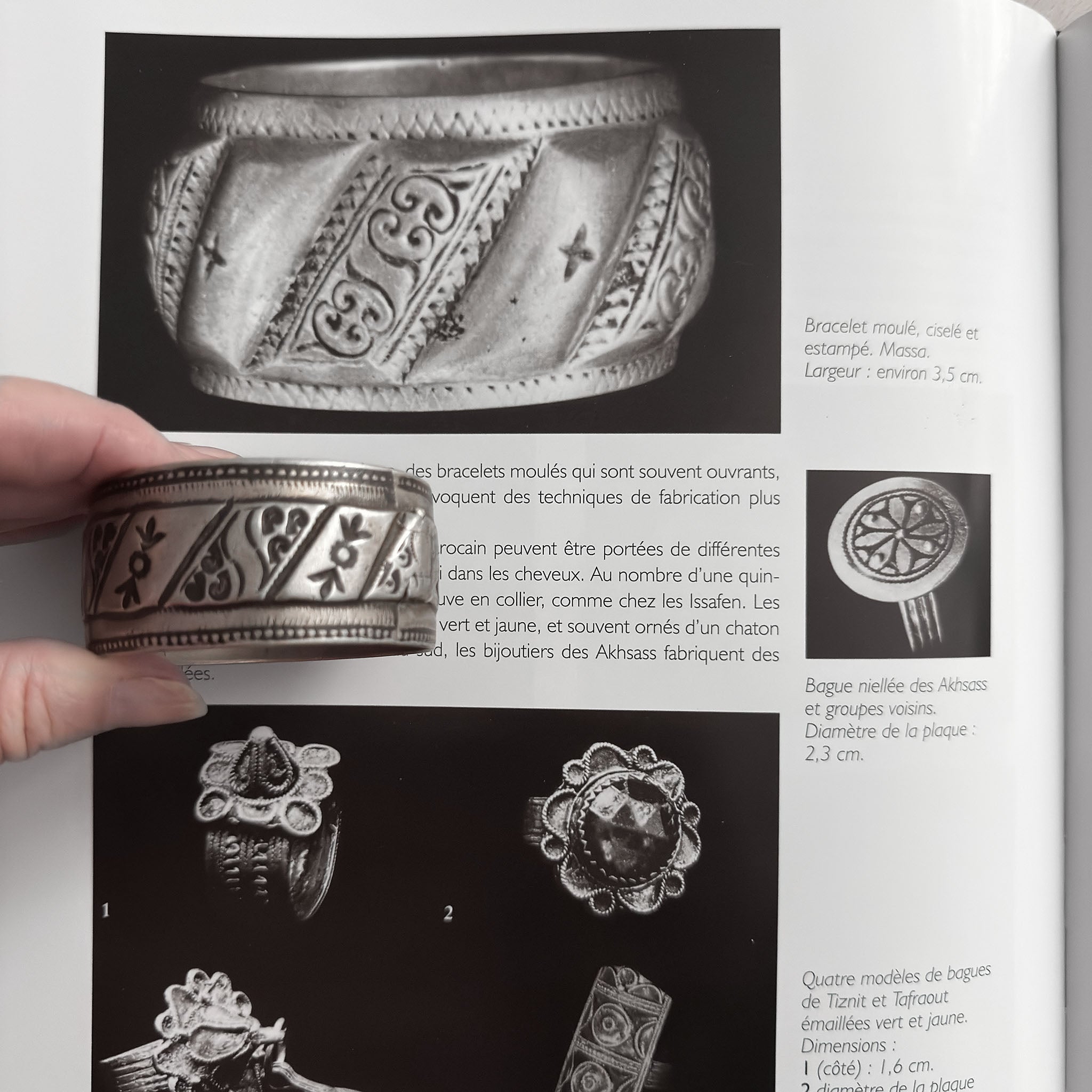 Rare Old Silver Berber Bracelets (Pair), Chtouka Ait Baha, Morocco