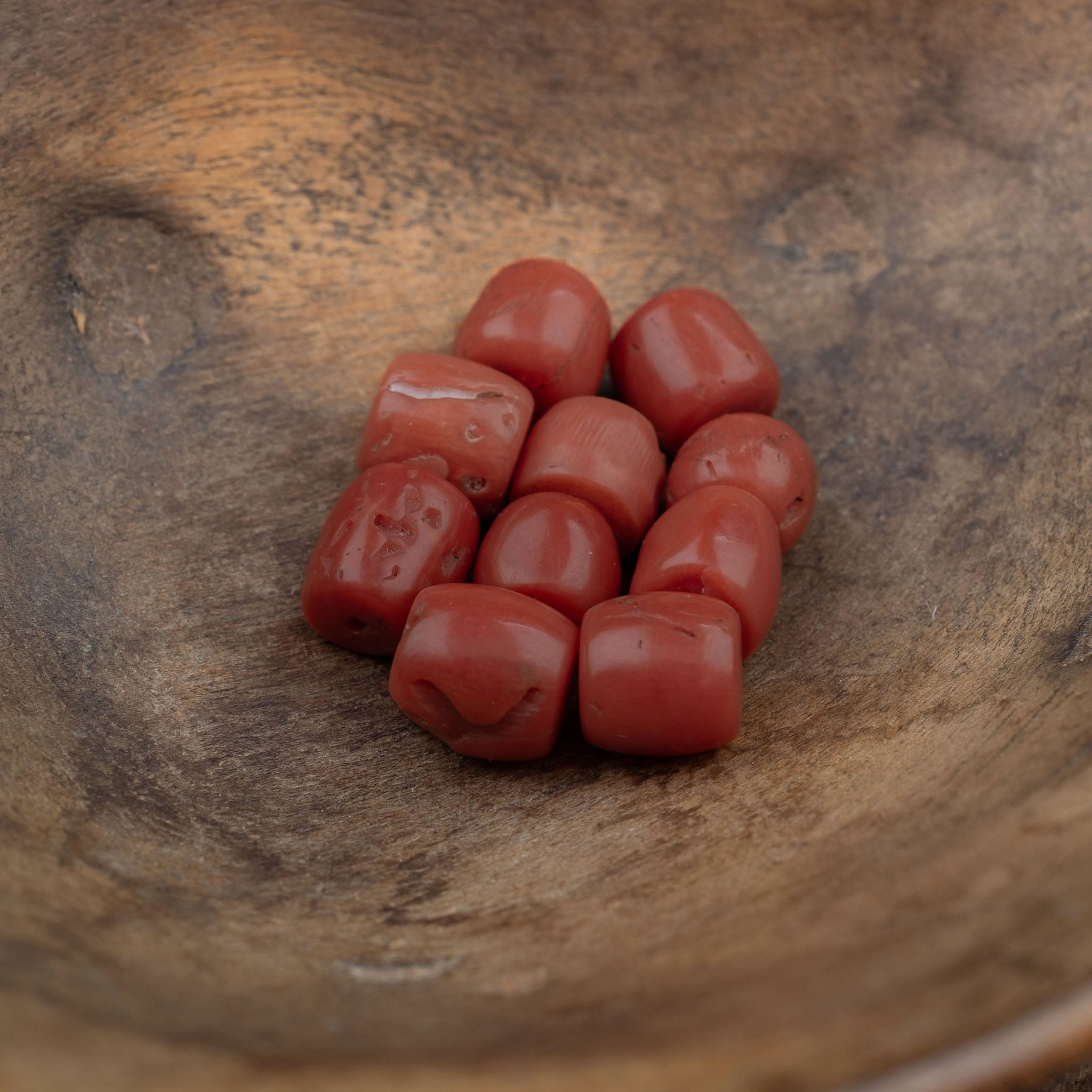 Old Mediterranean Natural Coral Beads -  Strand  9.6 g - 珊瑚