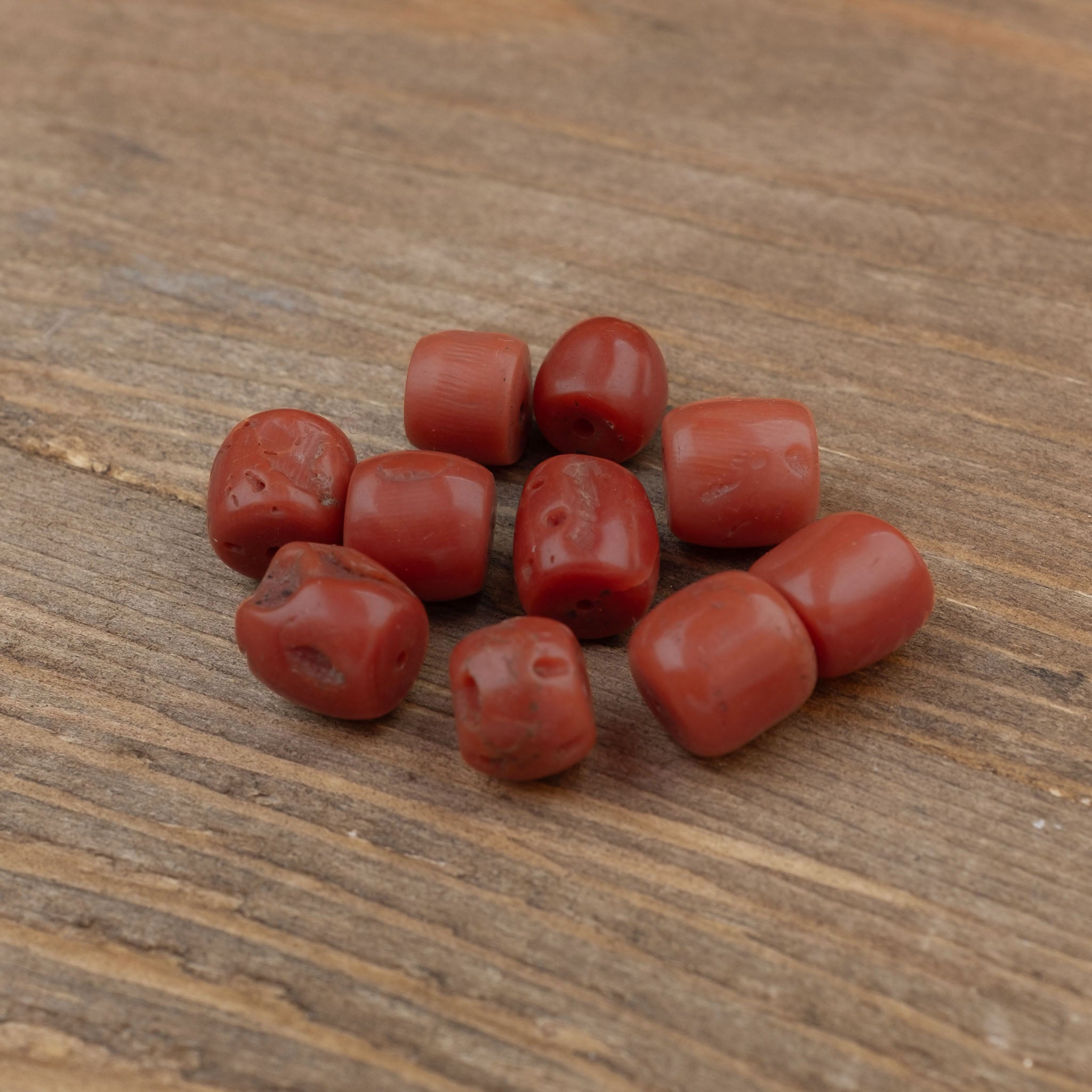 Old Mediterranean Natural Coral Beads -  Strand  9.6 g - 珊瑚