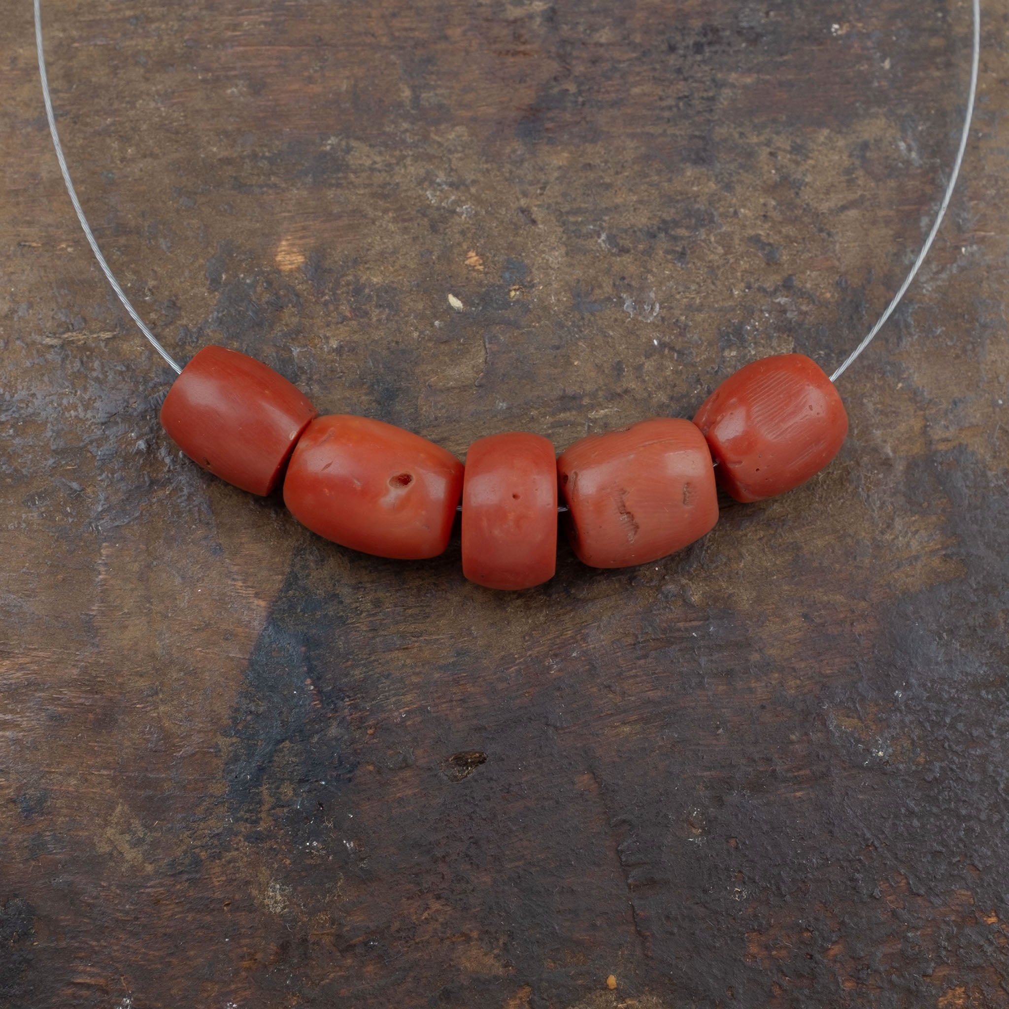 Old Mediterranean Natural Coral Beads -  Strand  8.2g - 珊瑚