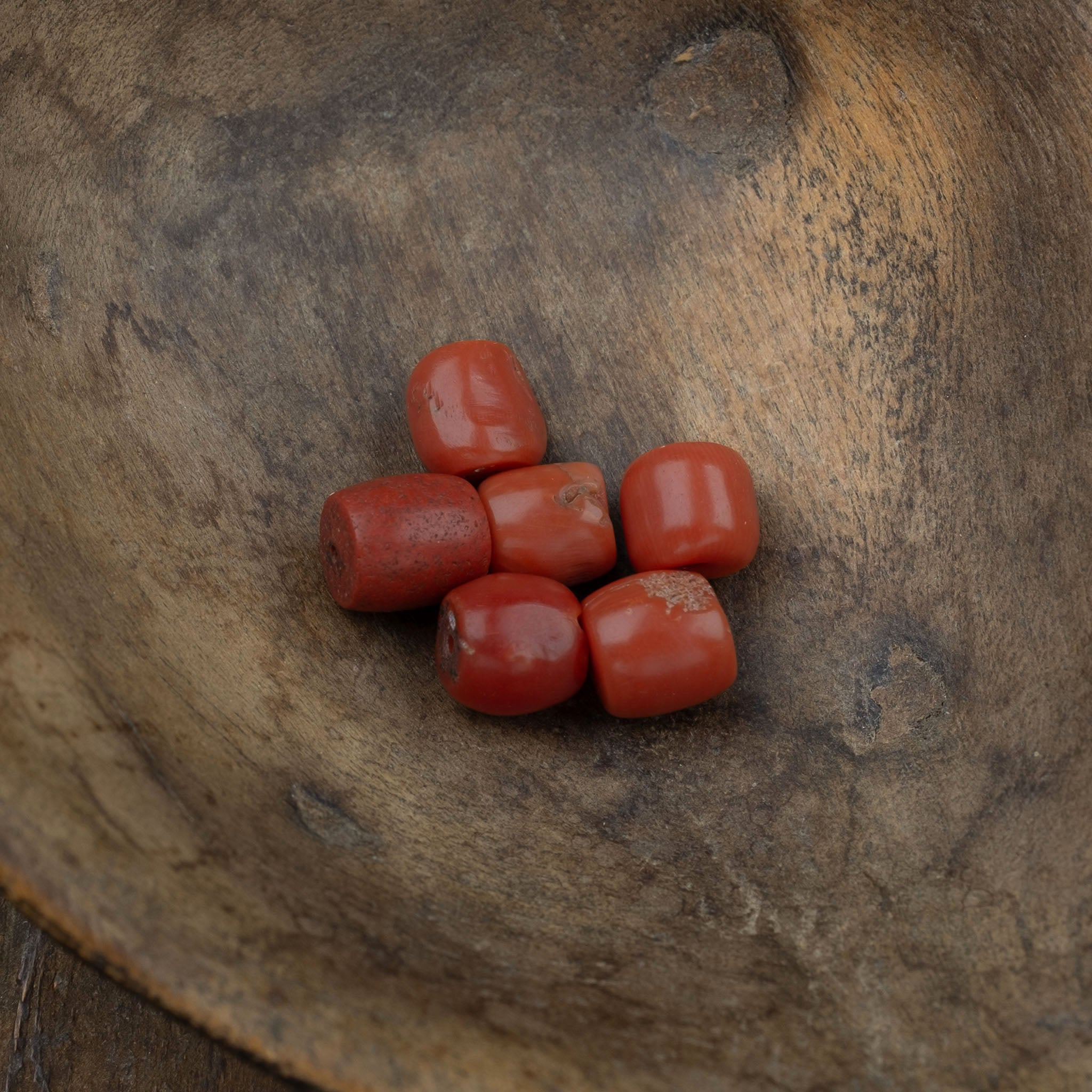 Old Mediterranean Natural Coral Beads -  Strand  5.7 g - 珊瑚