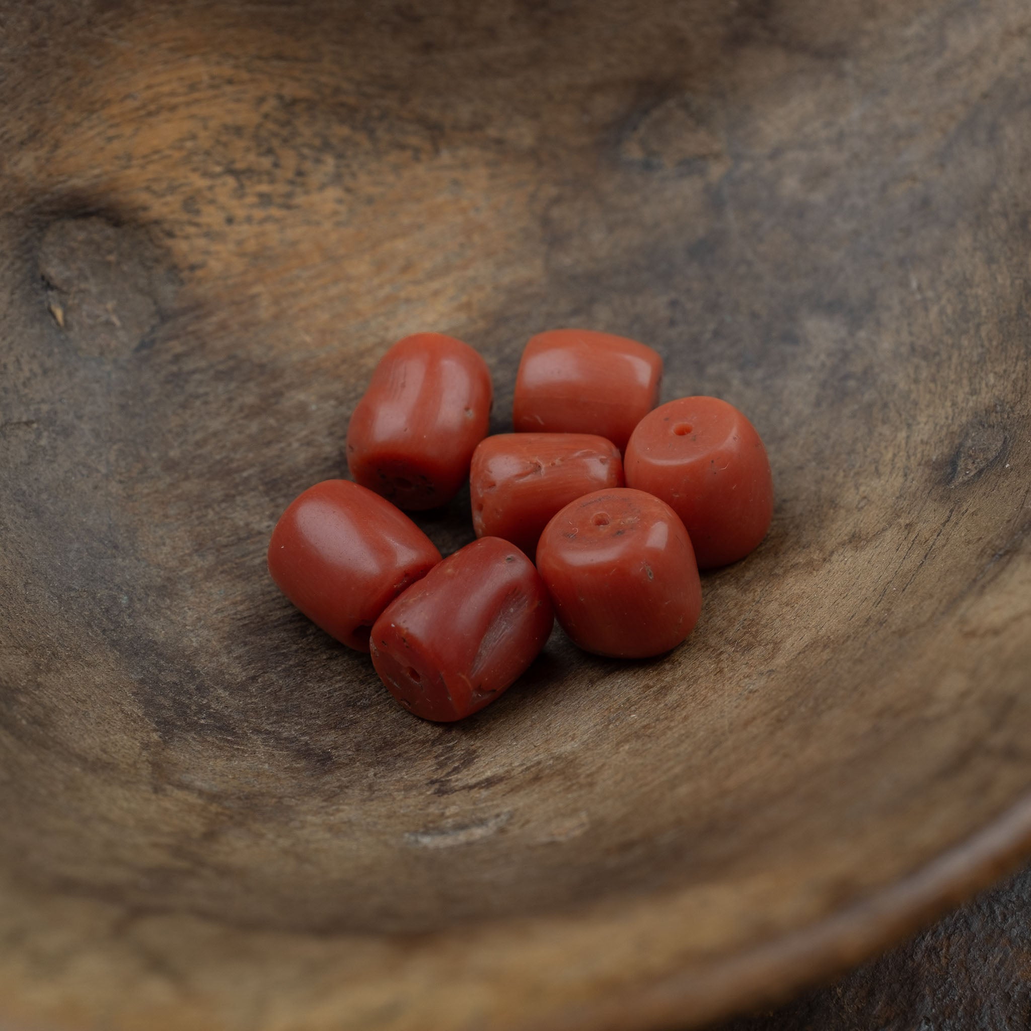 Old Mediterranean Natural Coral Beads -  Strand  8.1g - 珊瑚