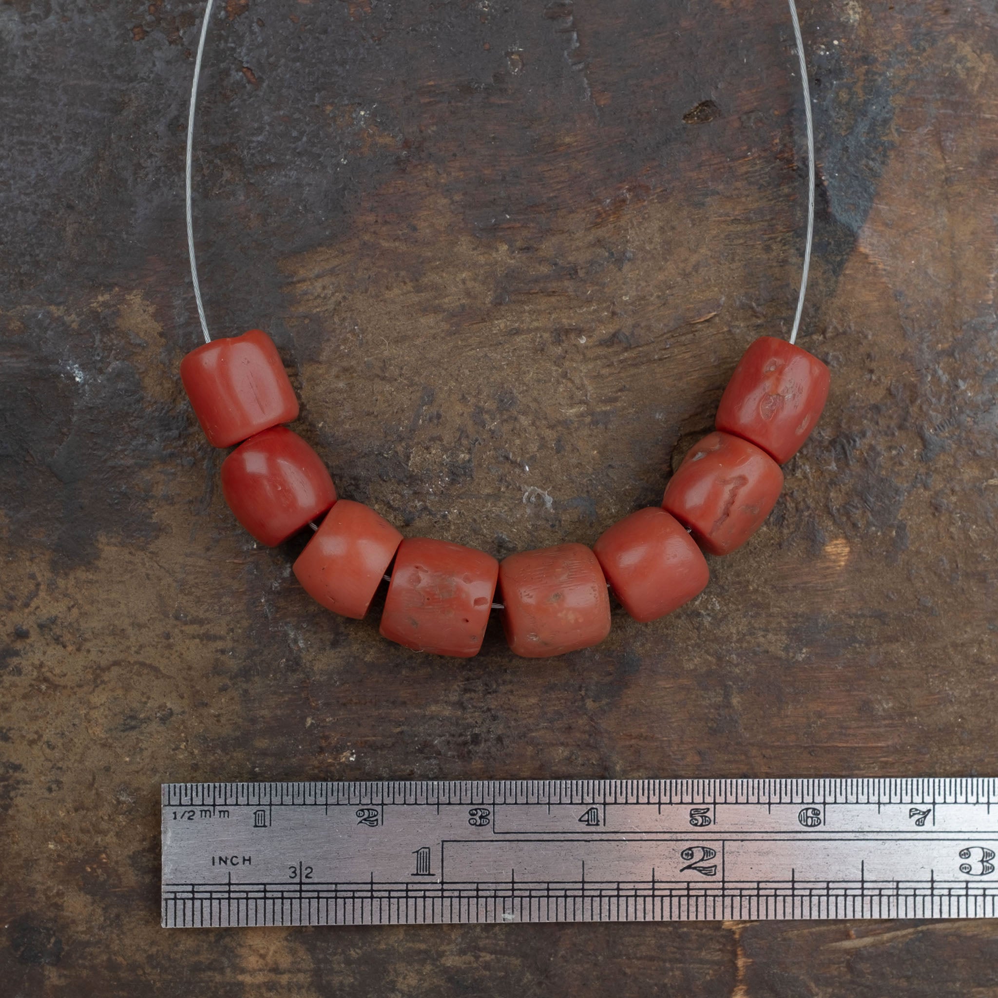 Old Mediterranean Natural Coral Beads -  Strand  10.5g - 珊瑚
