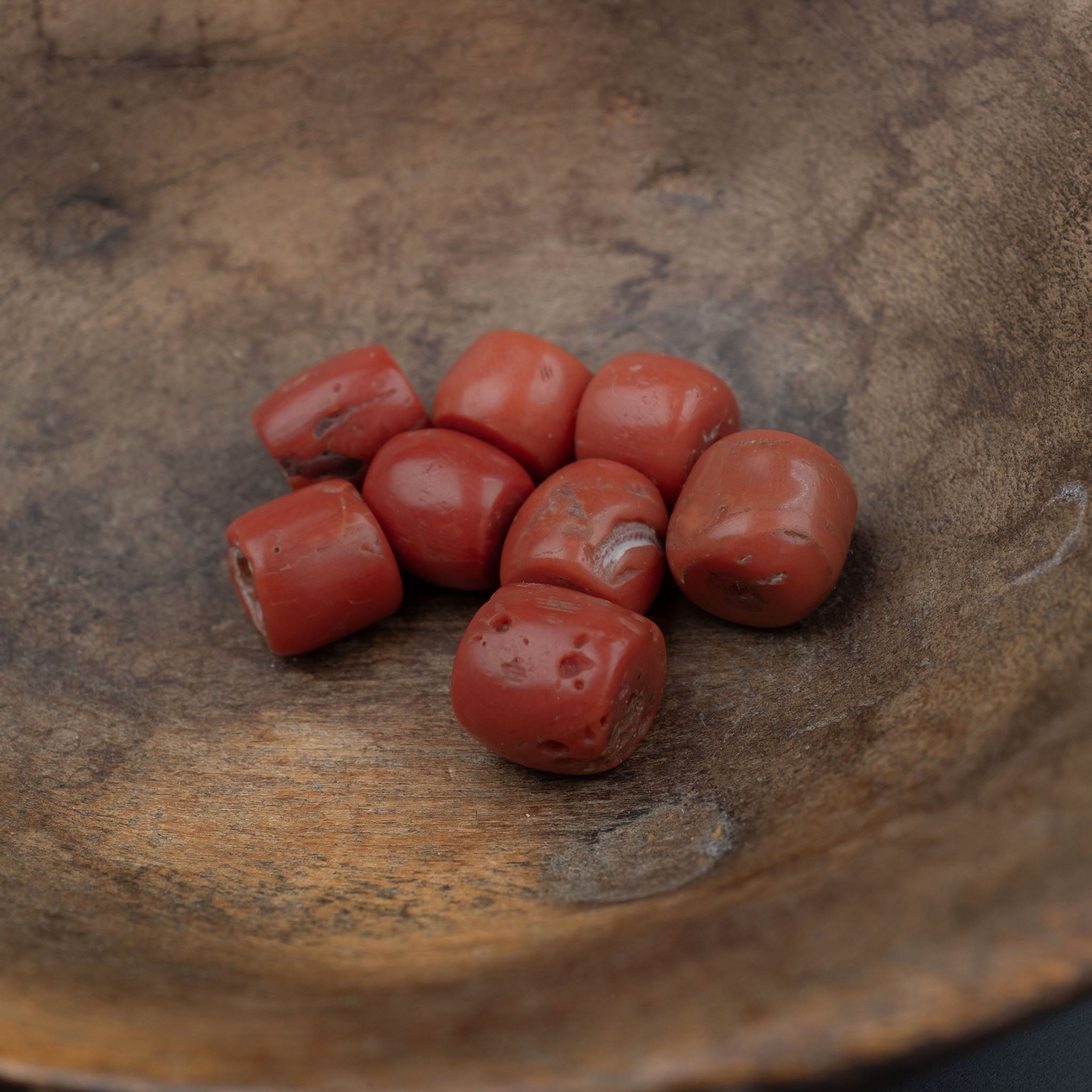 Old Mediterranean Natural Coral Beads -  Strand  10.5g - 珊瑚