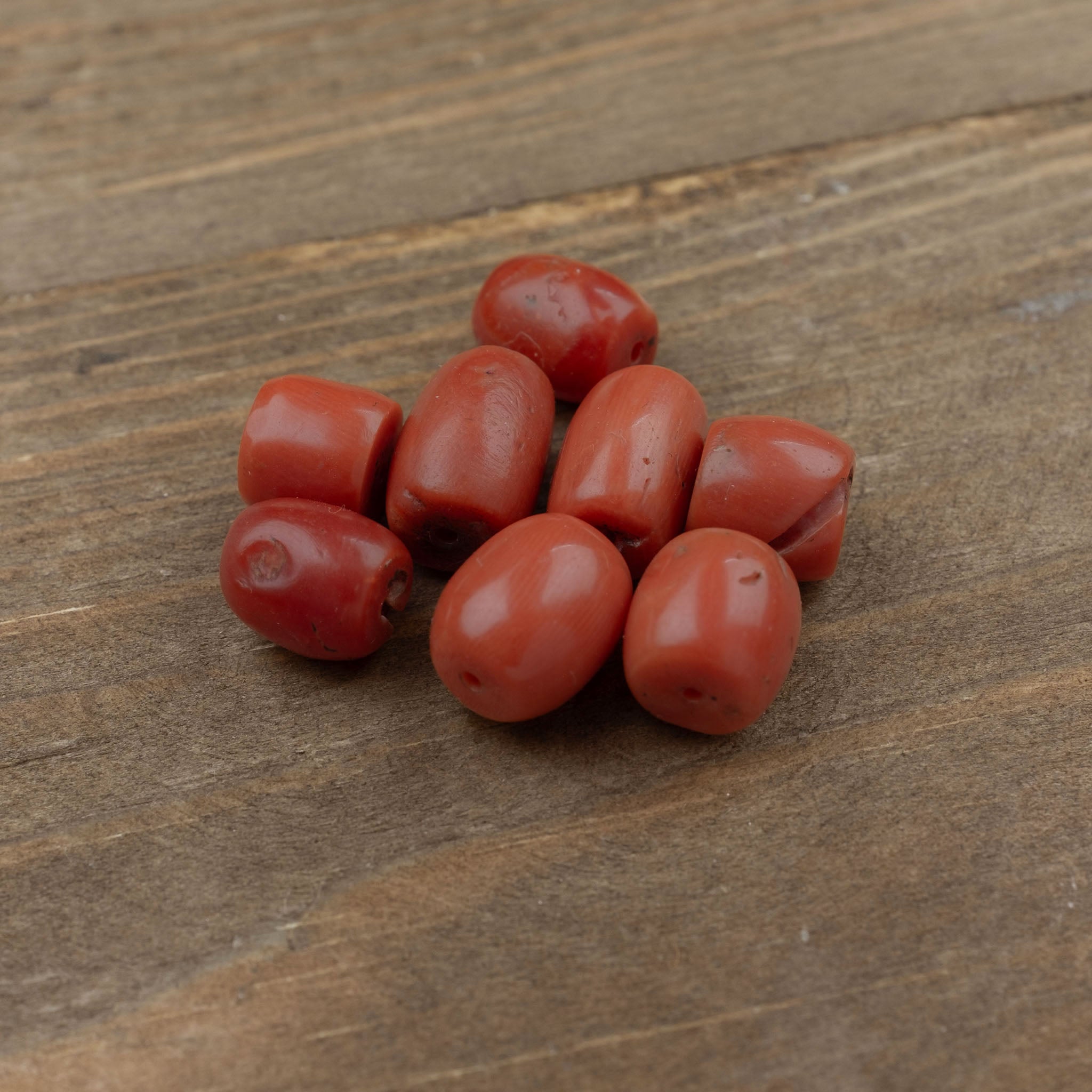 Old Mediterranean Natural Coral Beads -  Strand  9 g - 珊瑚