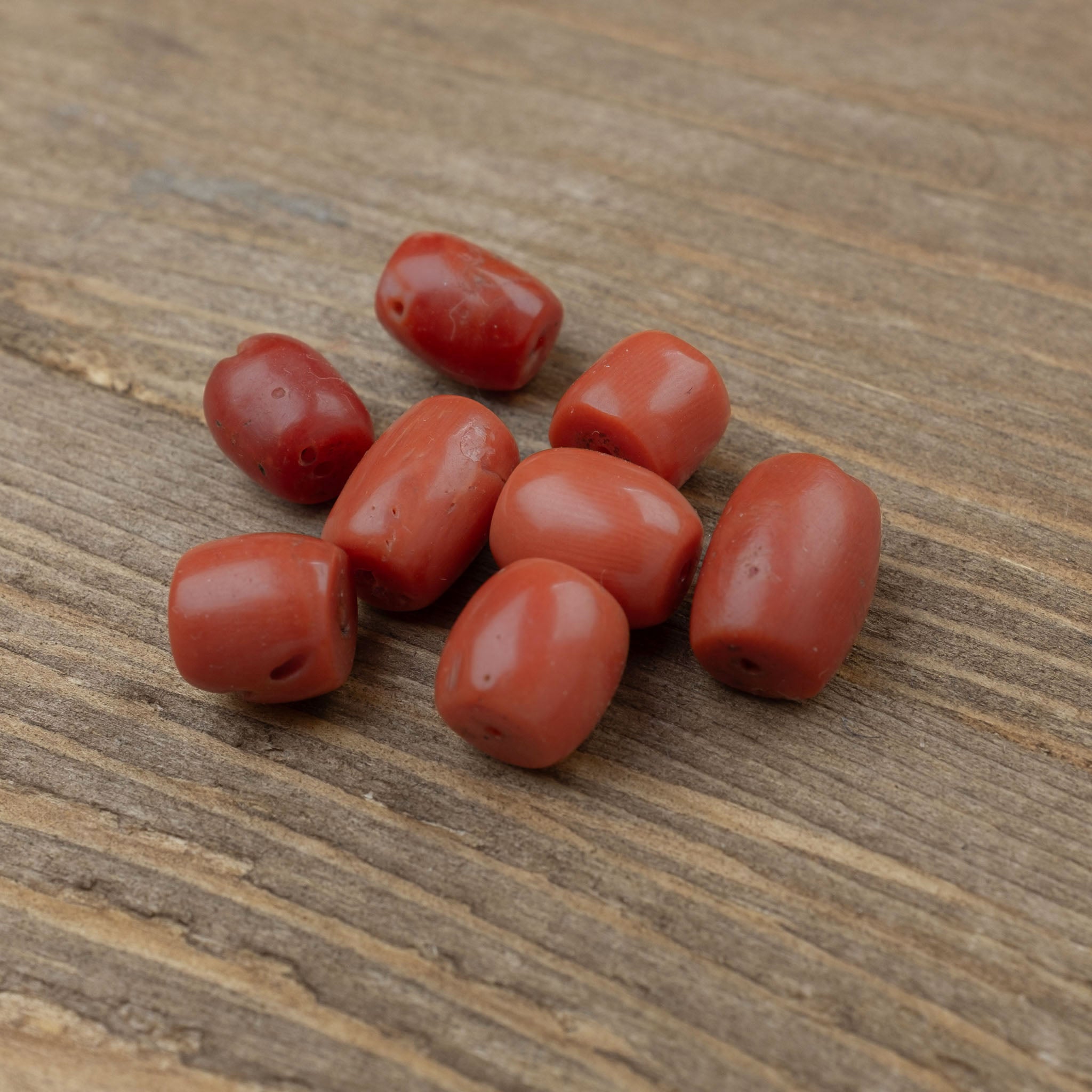 Old Mediterranean Natural Coral Beads -  Strand  9 g - 珊瑚