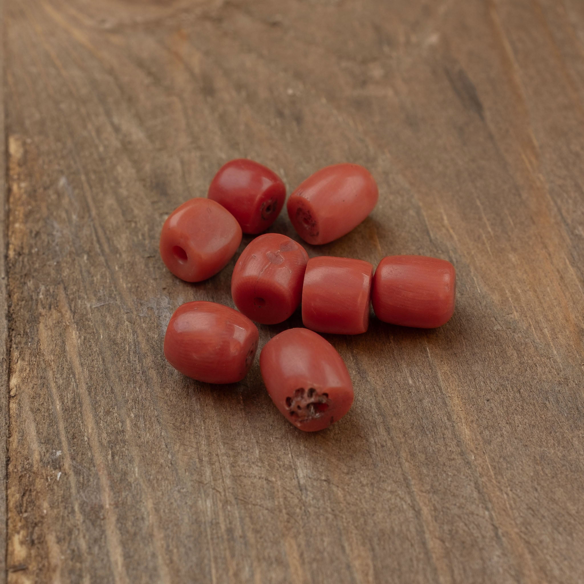 Old Mediterranean Natural Coral Beads -  Strand  7.1 g - 珊瑚