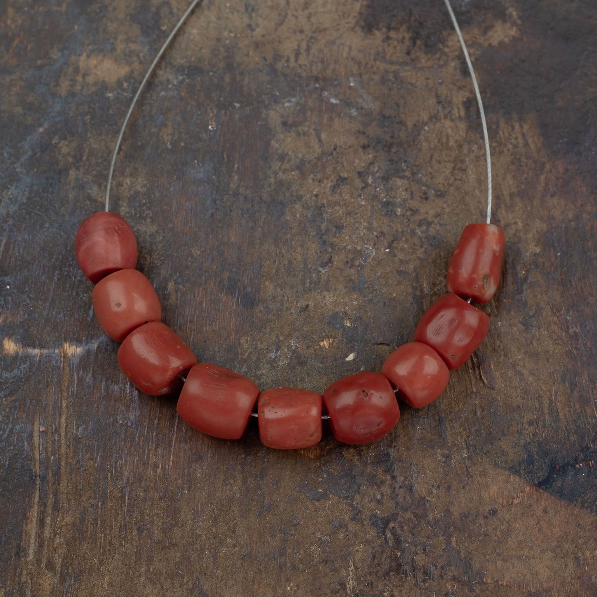 Old Mediterranean Natural Coral Beads -  Strand  8.2 g - 珊瑚