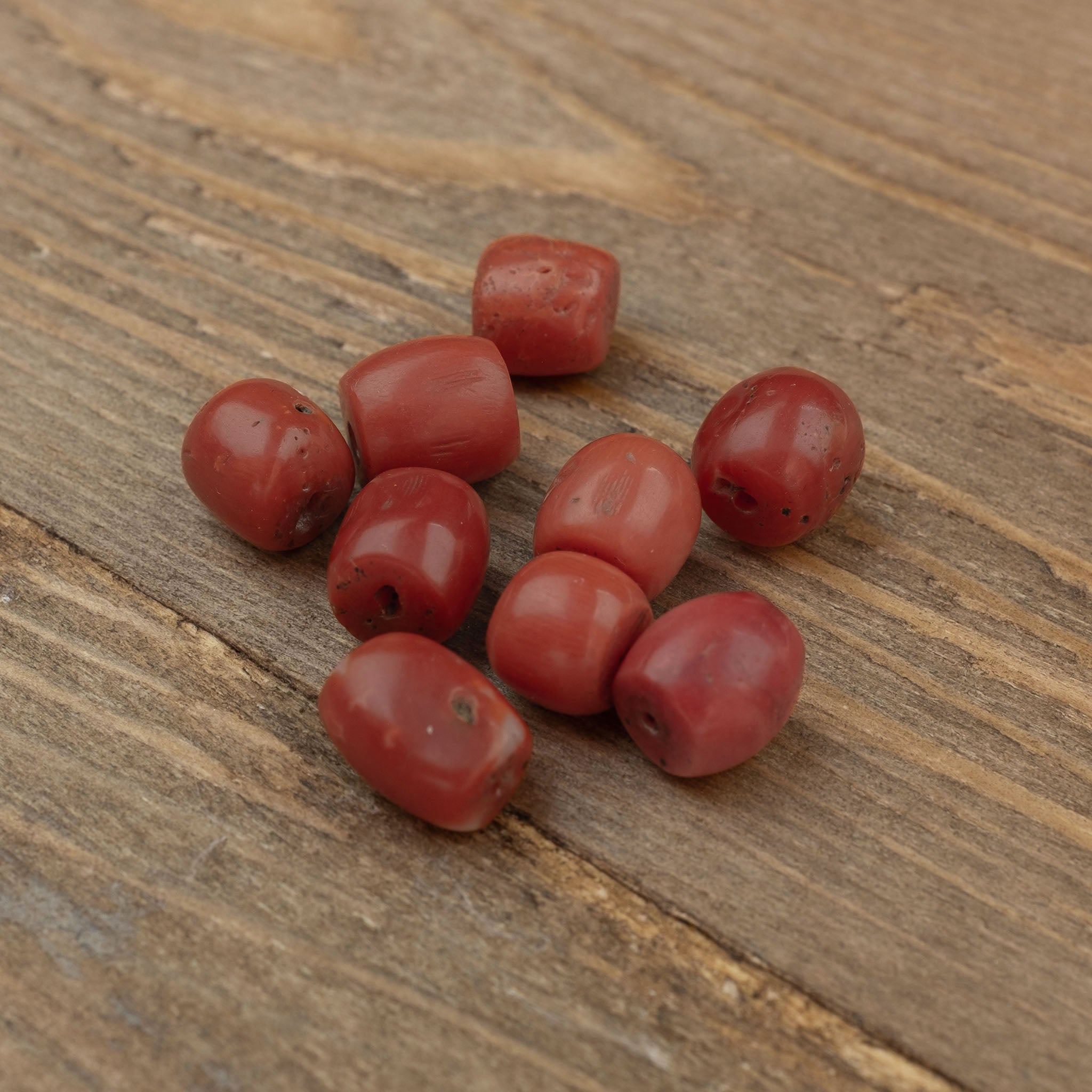 Old Mediterranean Natural Coral Beads -  Strand  8.2 g - 珊瑚