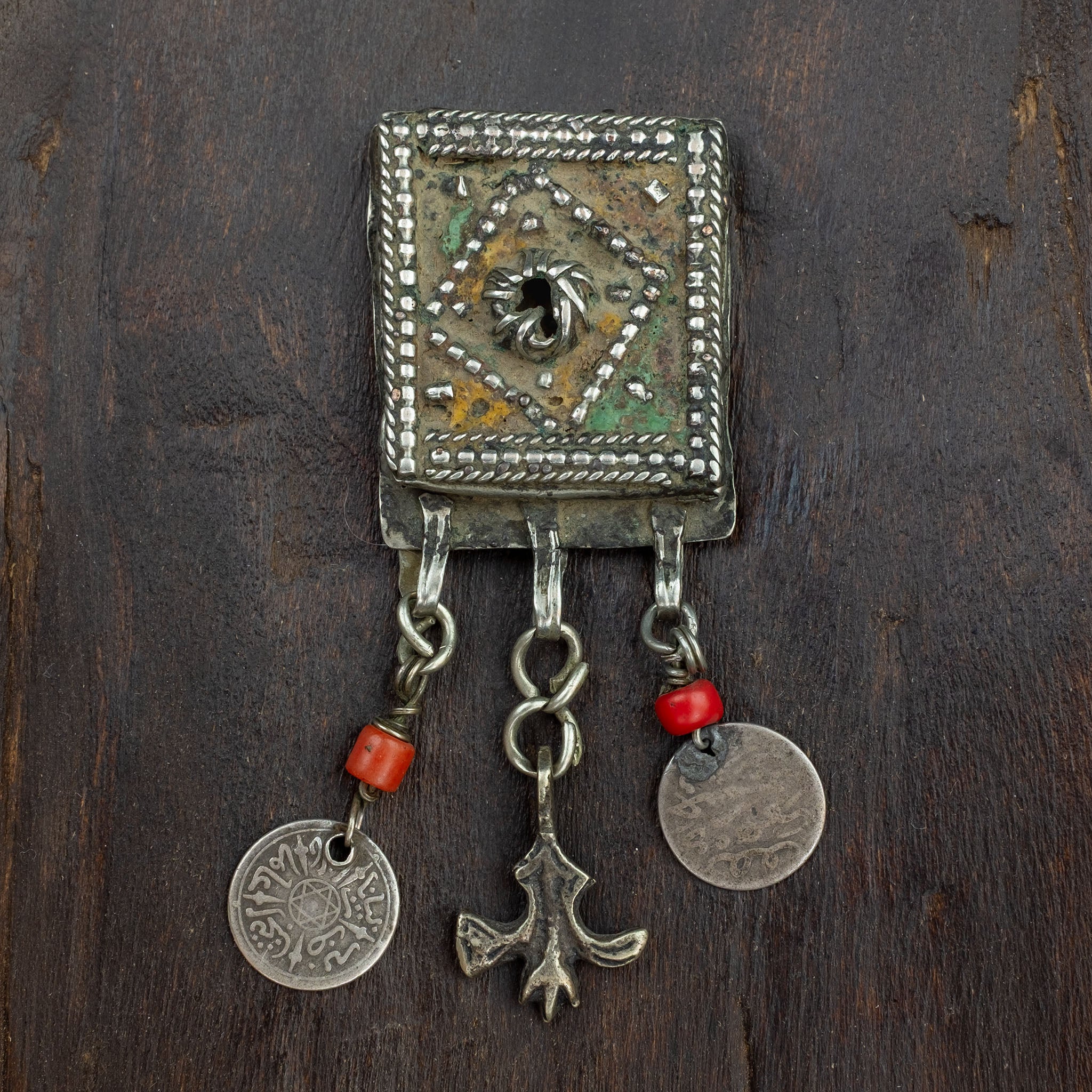 Rare Antique Figuig Hirz Pendant, Morocco