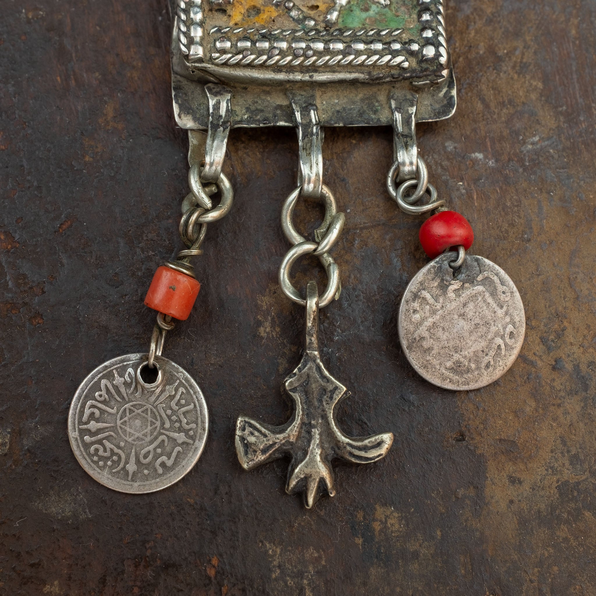 Rare Antique Figuig Hirz Pendant, Morocco