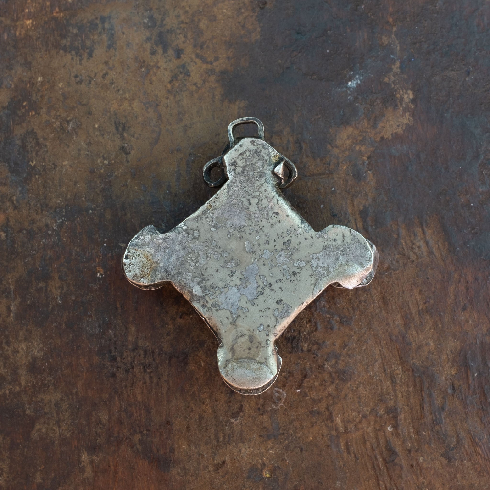 Rare Antique Figuig Enamel Cross