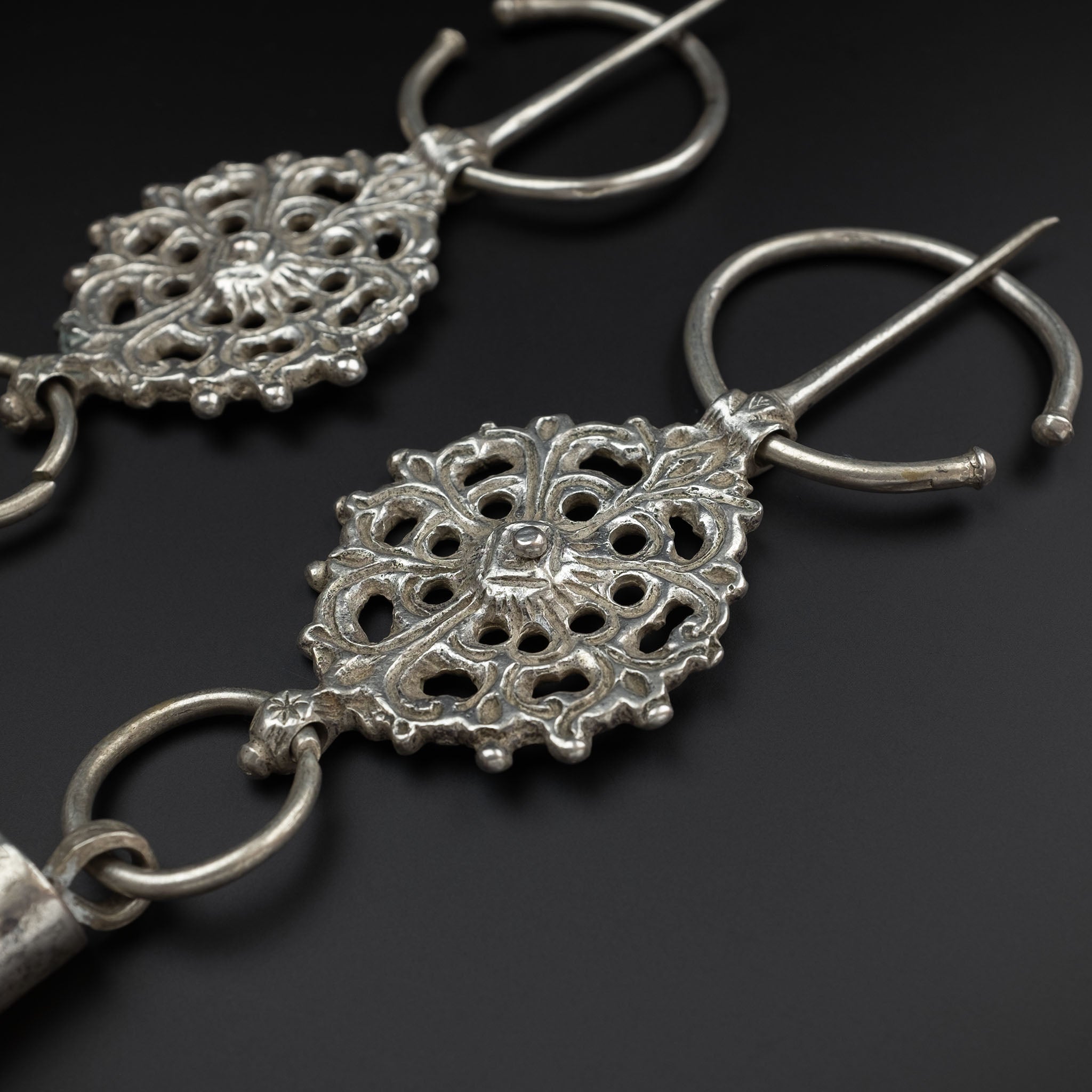 Old Pair of Moroccan Silver Fibulae – RARE