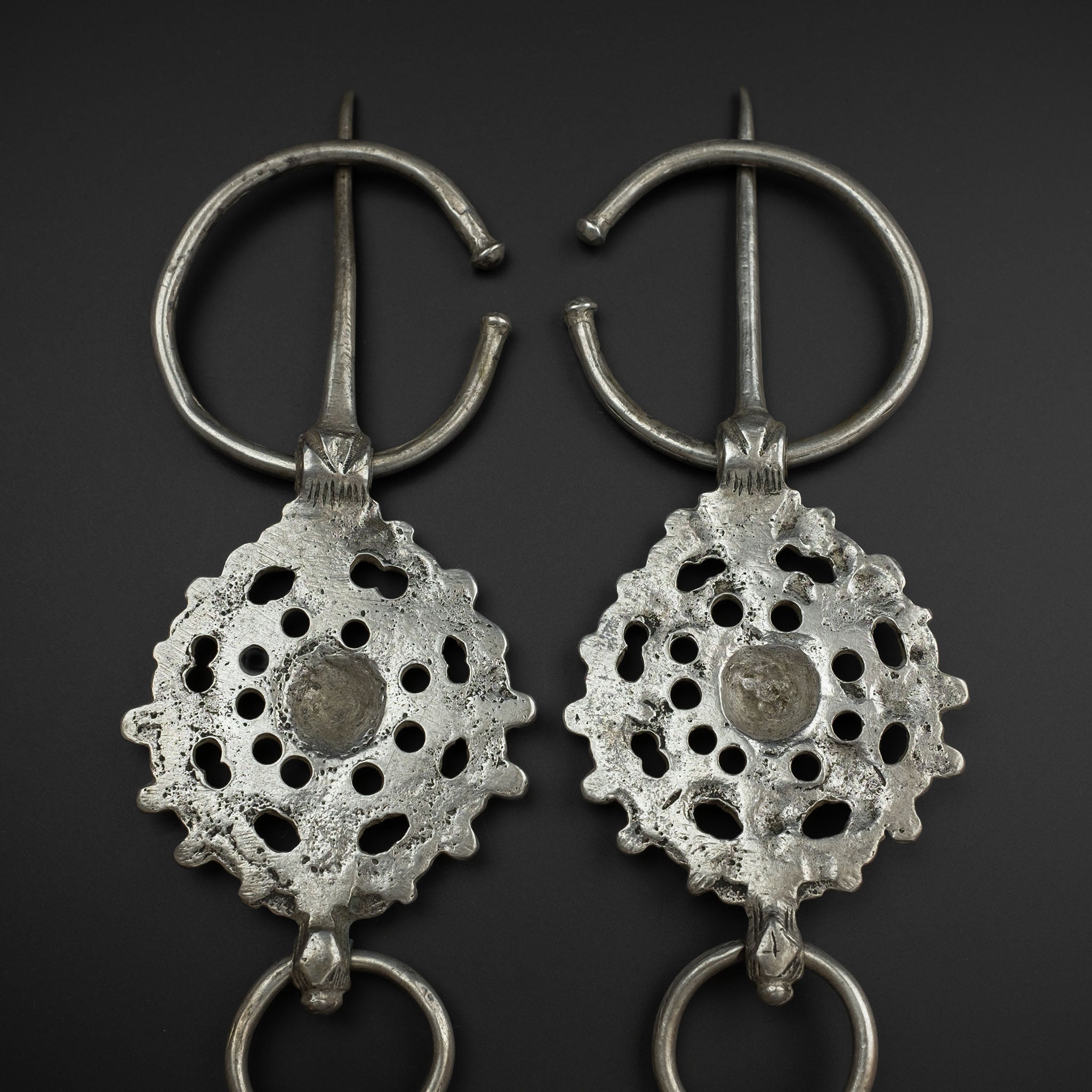 Old Pair of Moroccan Silver Fibulae – RARE