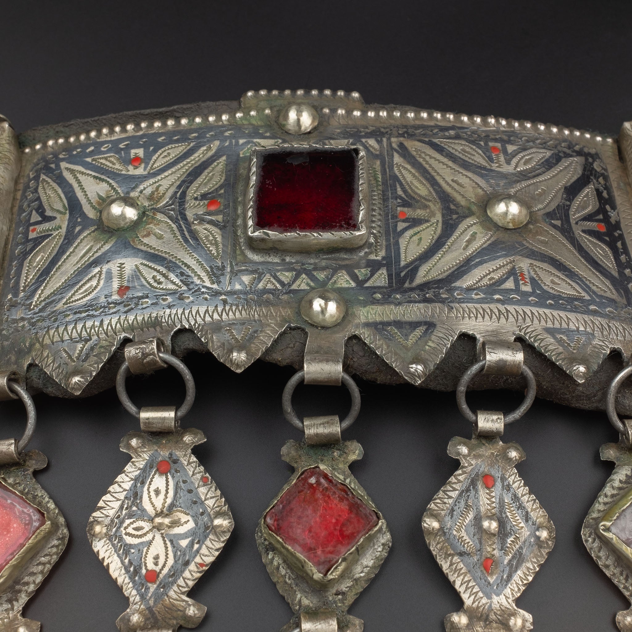 Antique Silver Ida ou Nadif Tribal 'Taounza' Headdress, Morocco – RARE