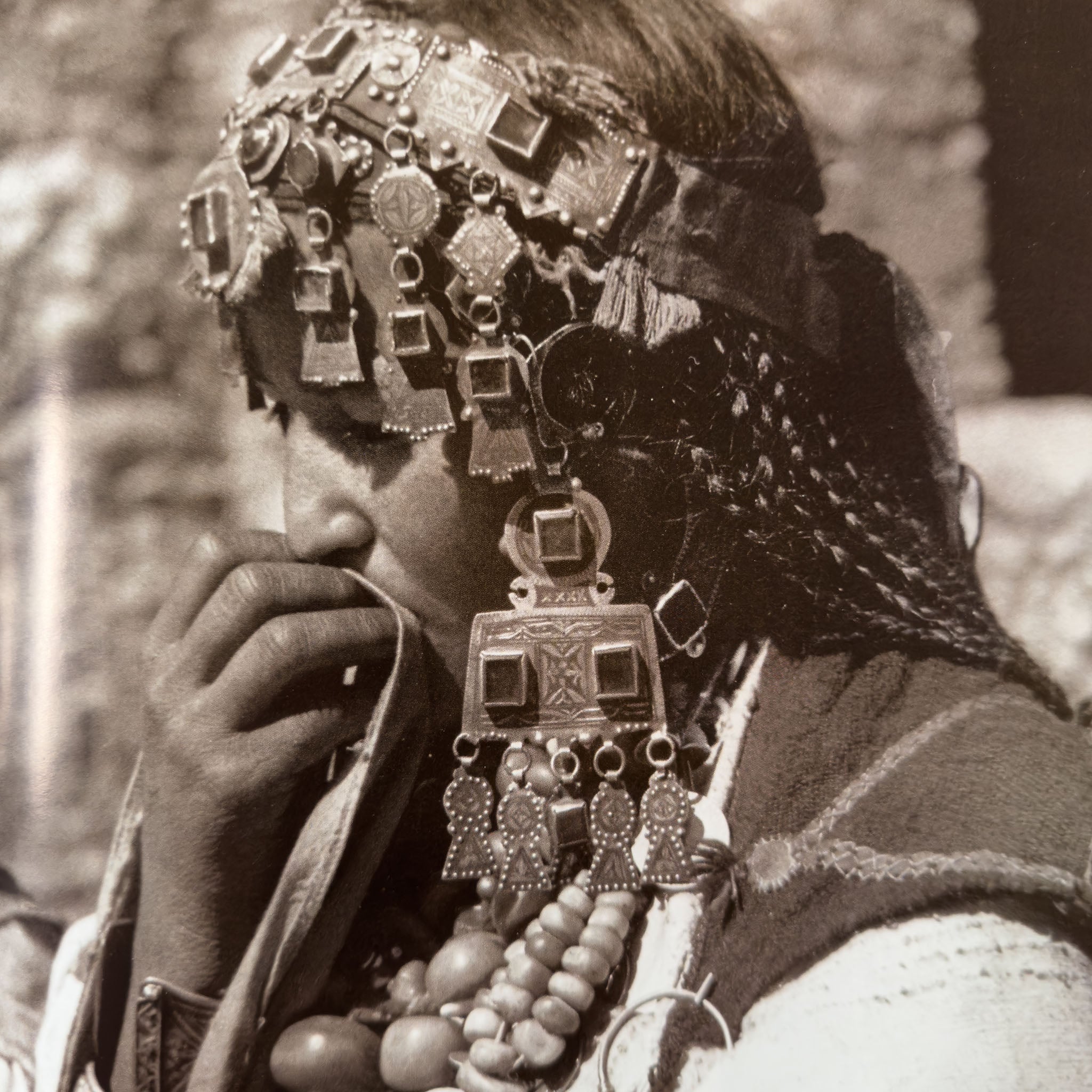 Antique Silver Ida ou Nadif Tribal 'Taounza' Headdress, Morocco – RARE