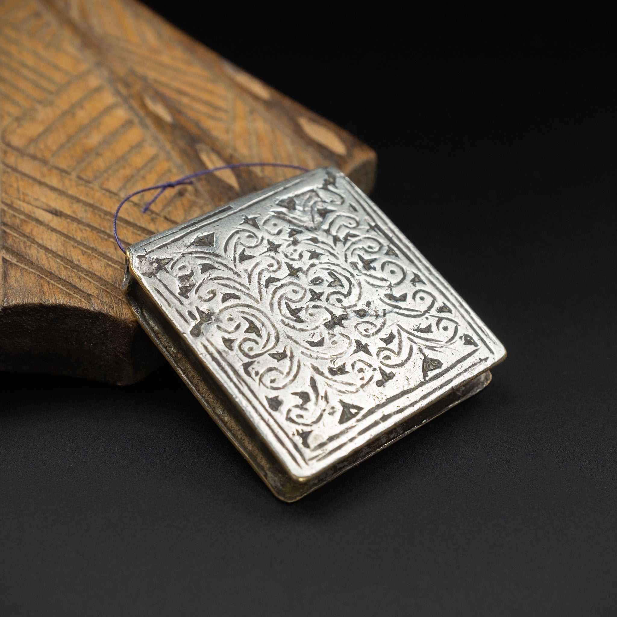 Antique Silver Kitab Amulet, Ida ou Semlal, Morocco