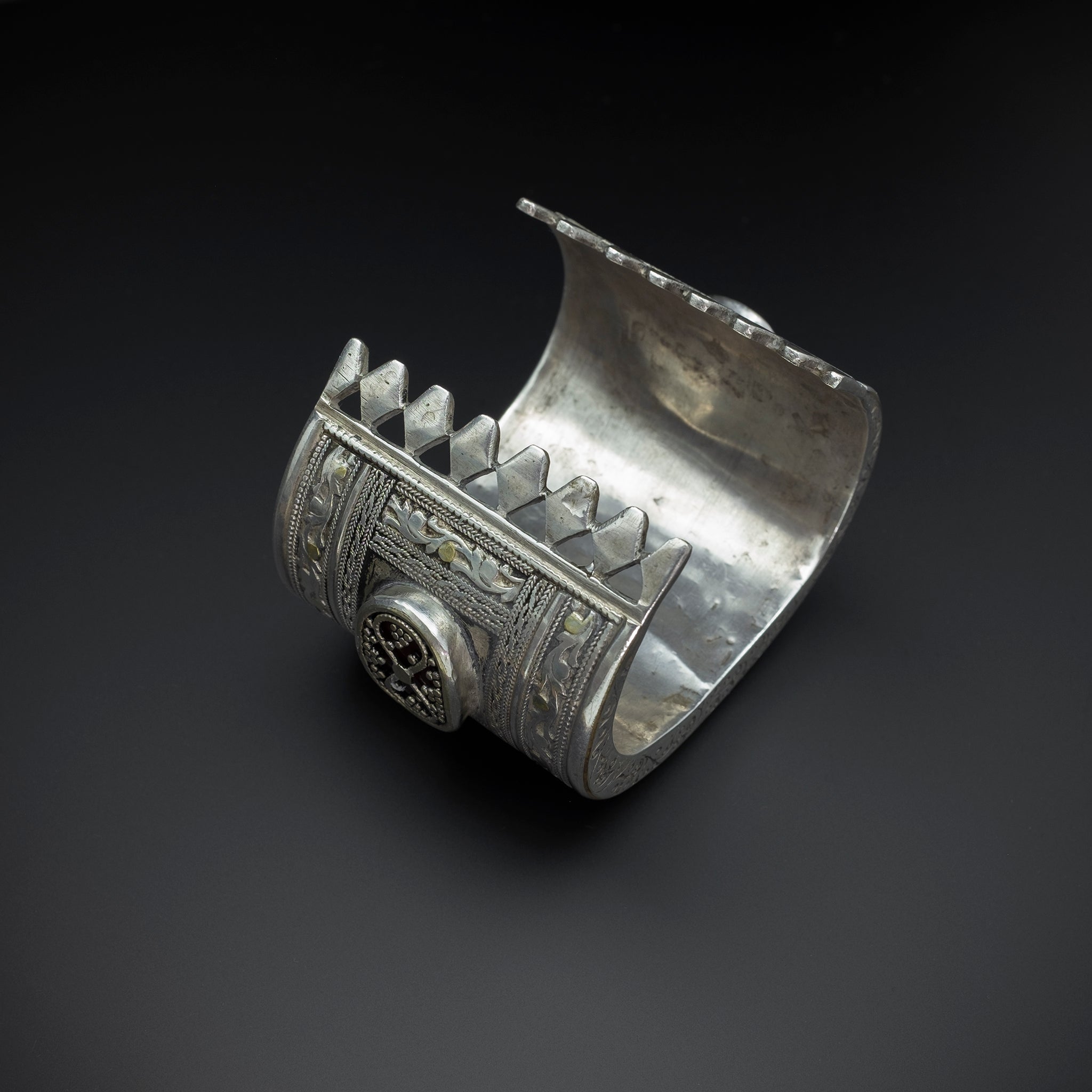 Vintage Silver Kazakh Cuff Bracelet