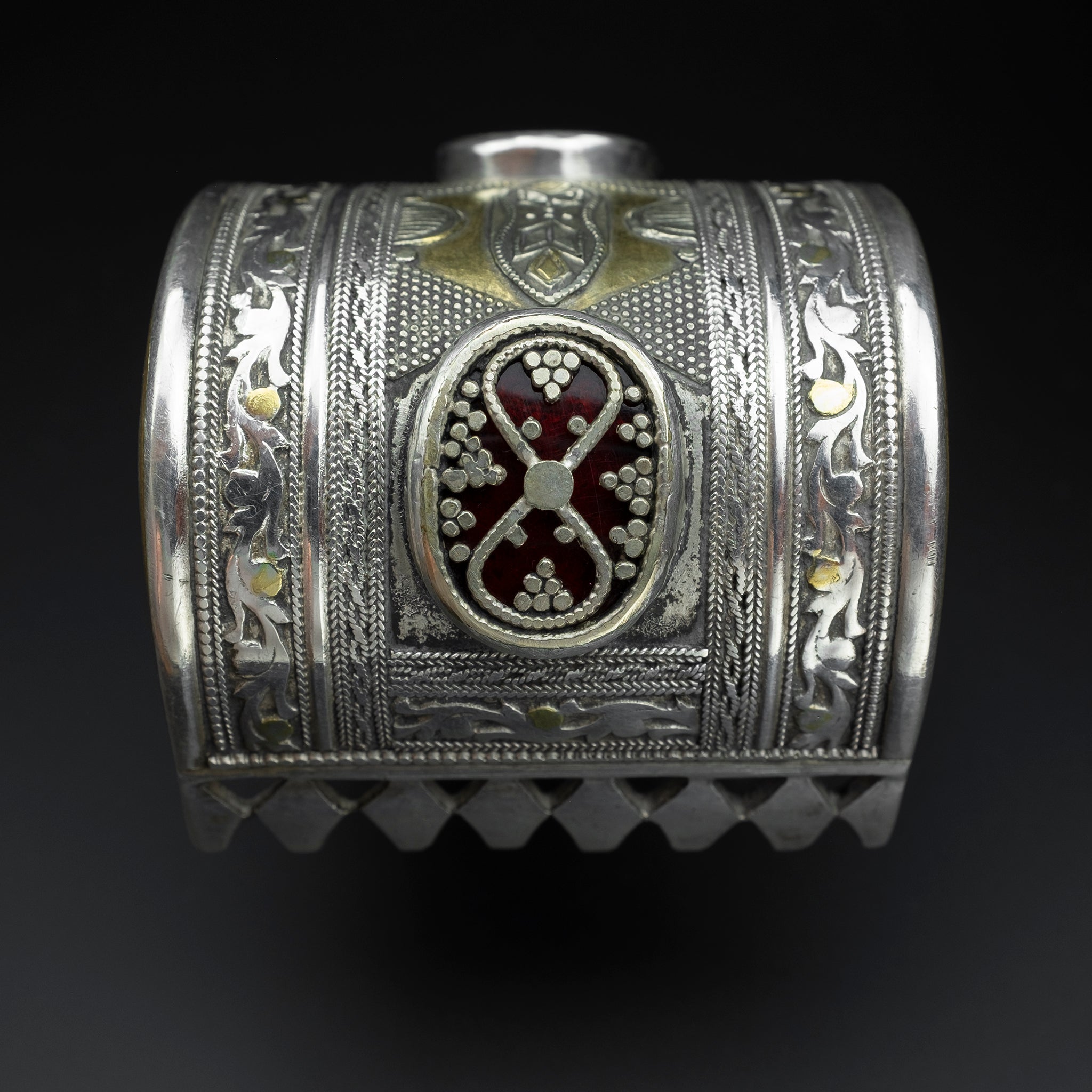 Vintage Silver Kazakh Cuff Bracelet