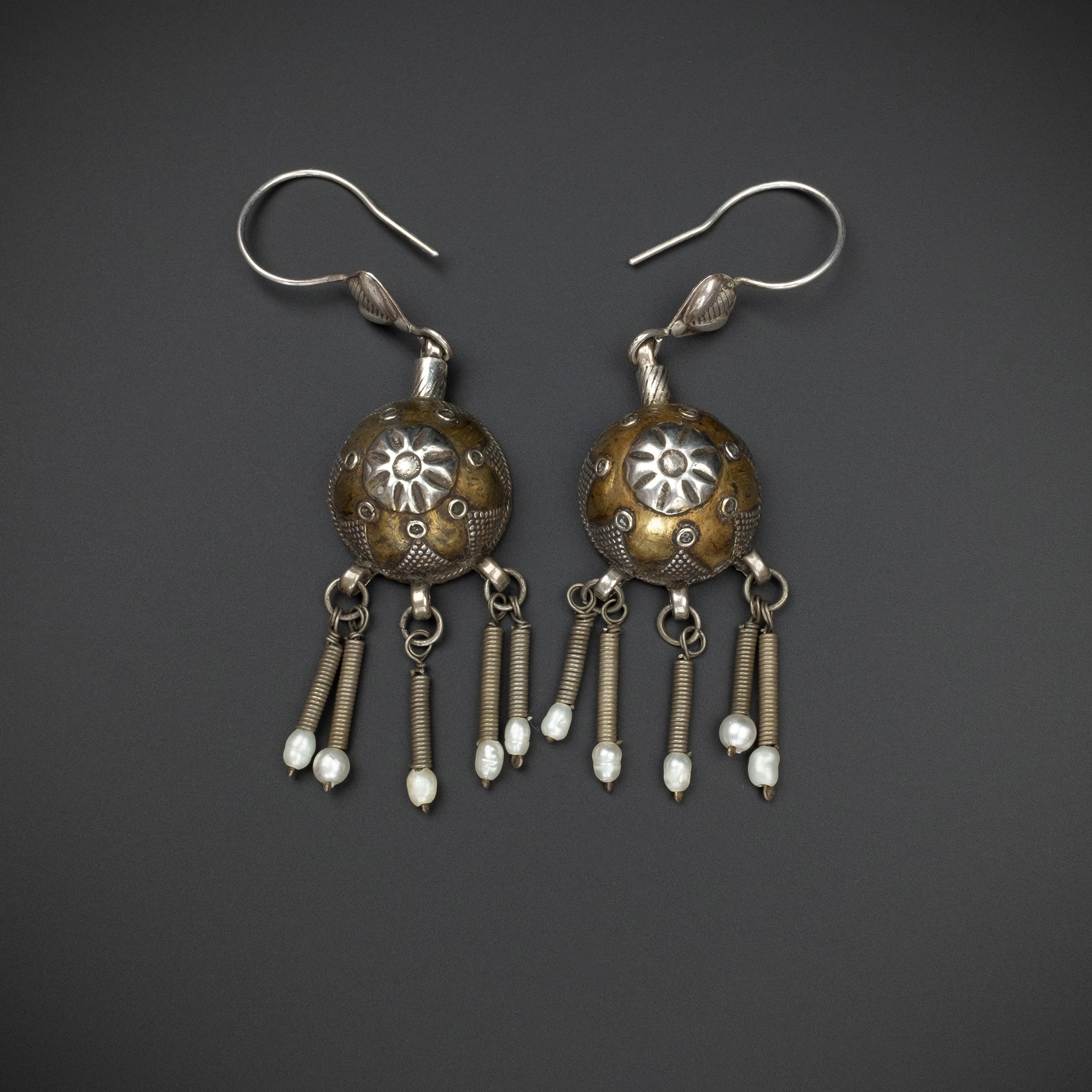 Vintage Silver Kazakh Earrings