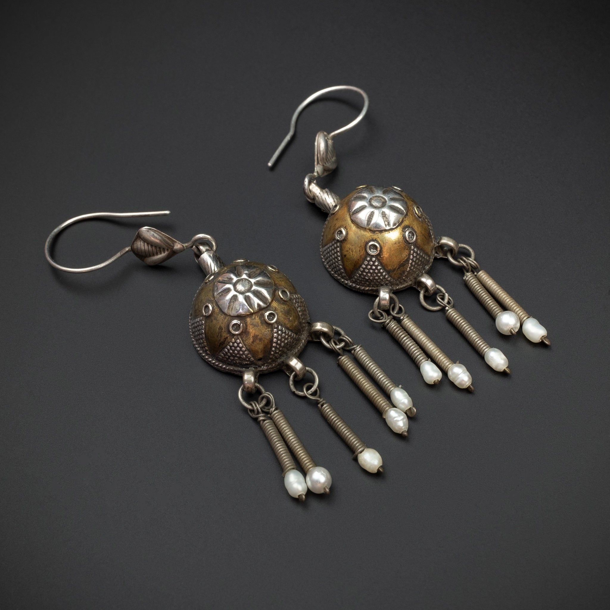 Vintage Silver Kazakh Earrings