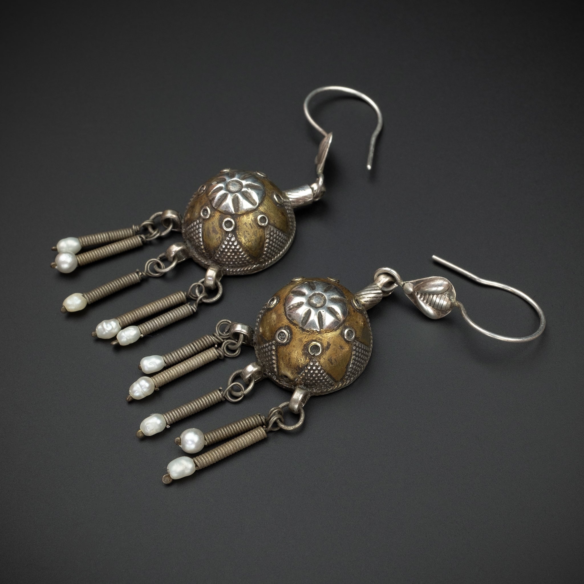 Vintage Silver Kazakh Earrings