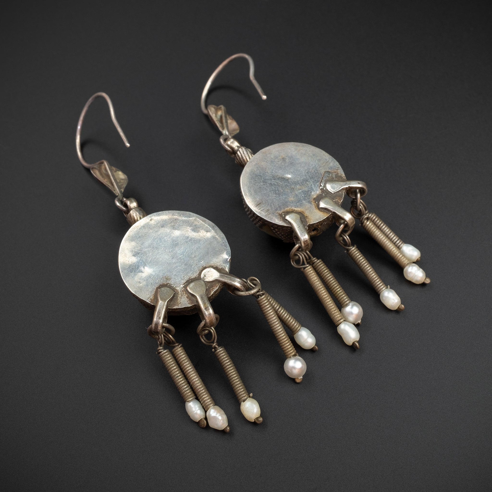 Vintage Silver Kazakh Earrings