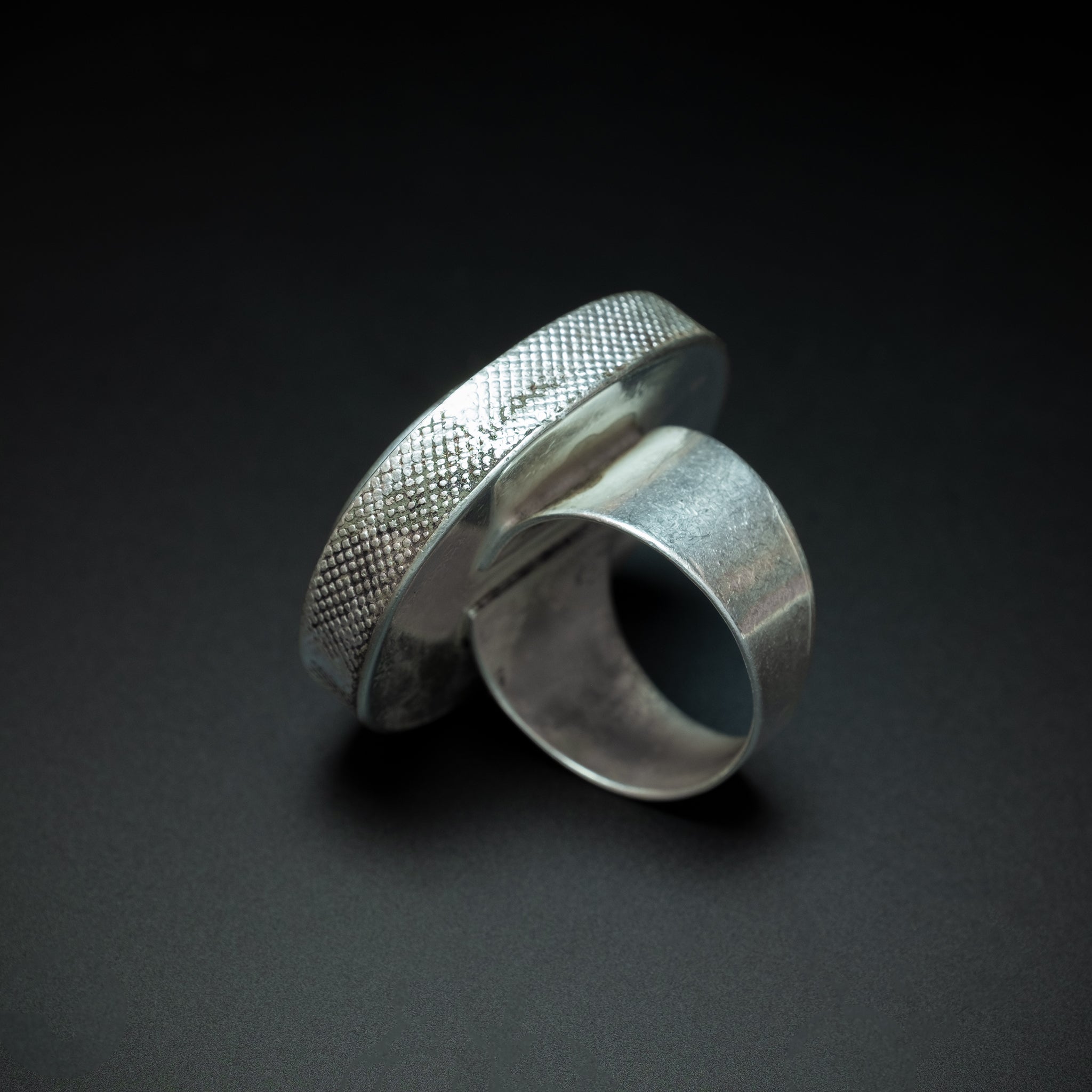 Authentic Old Silver Kazakh Ring, Central Asia