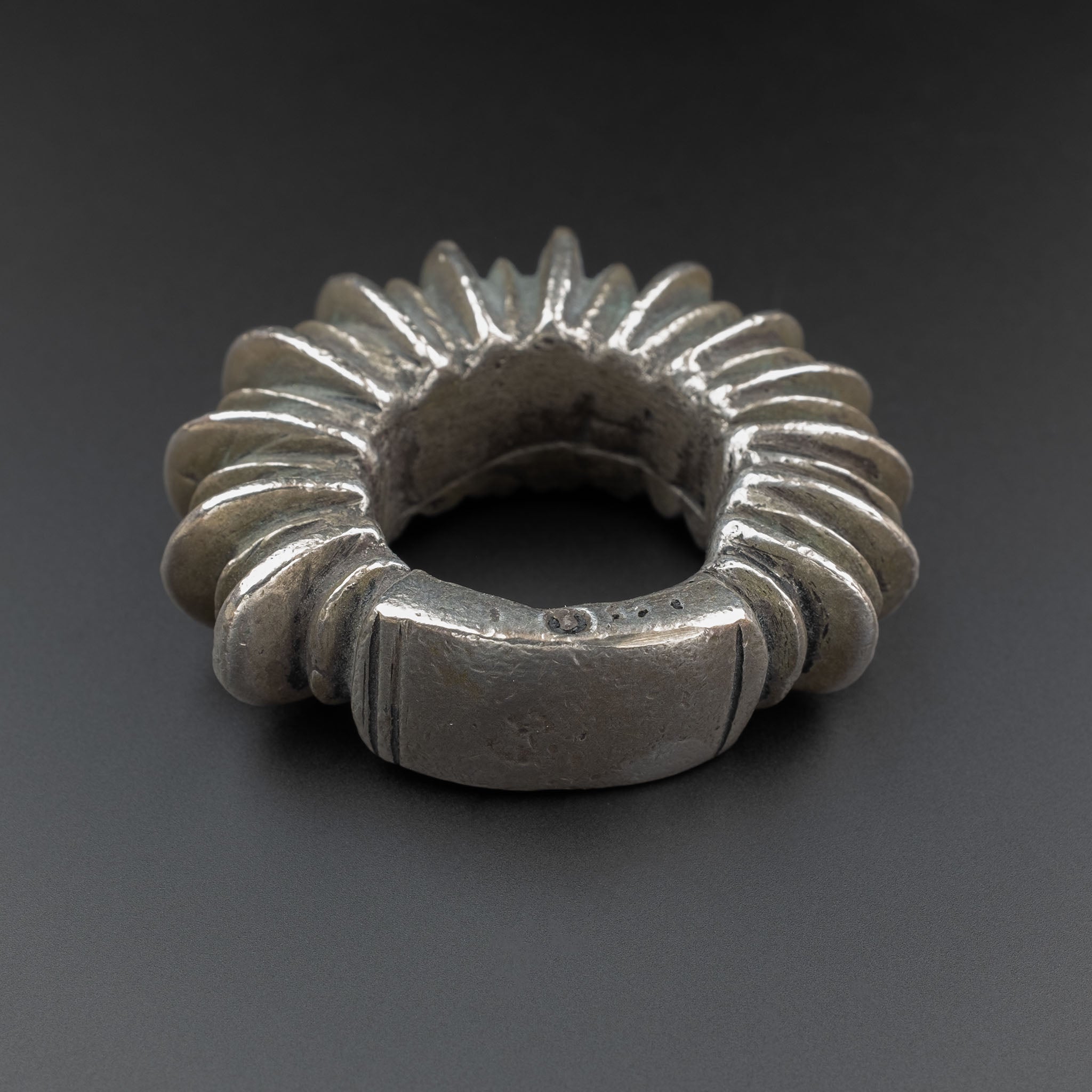 Vintage Silver Ceremonial Fulani Ring, Mali - Large