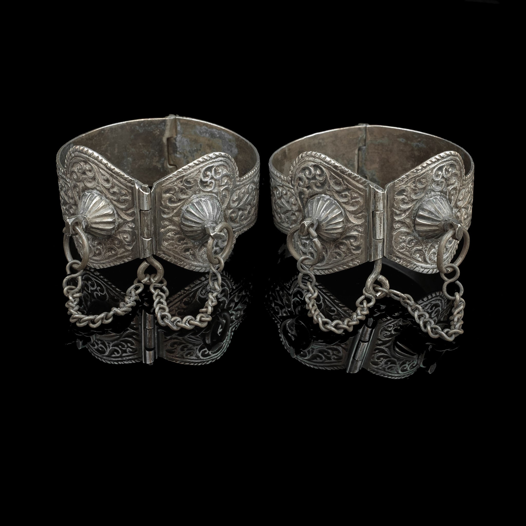Antique Khalkhal Anklets (Pair), Meknès, Morocco
