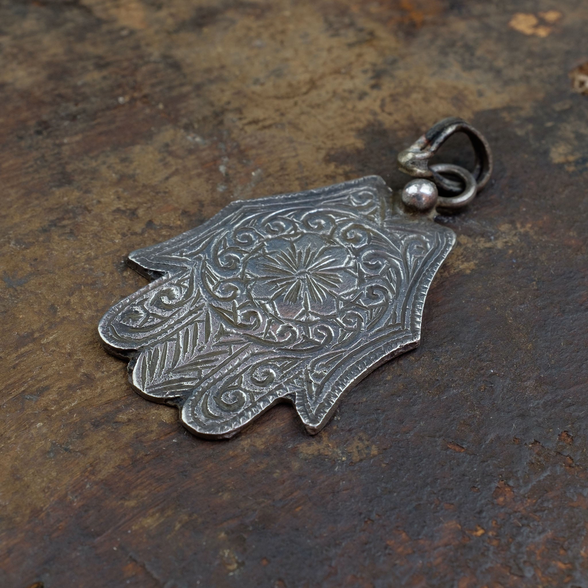 Vintage Silver Moroccan Khamsa (Hamsa) Pendant