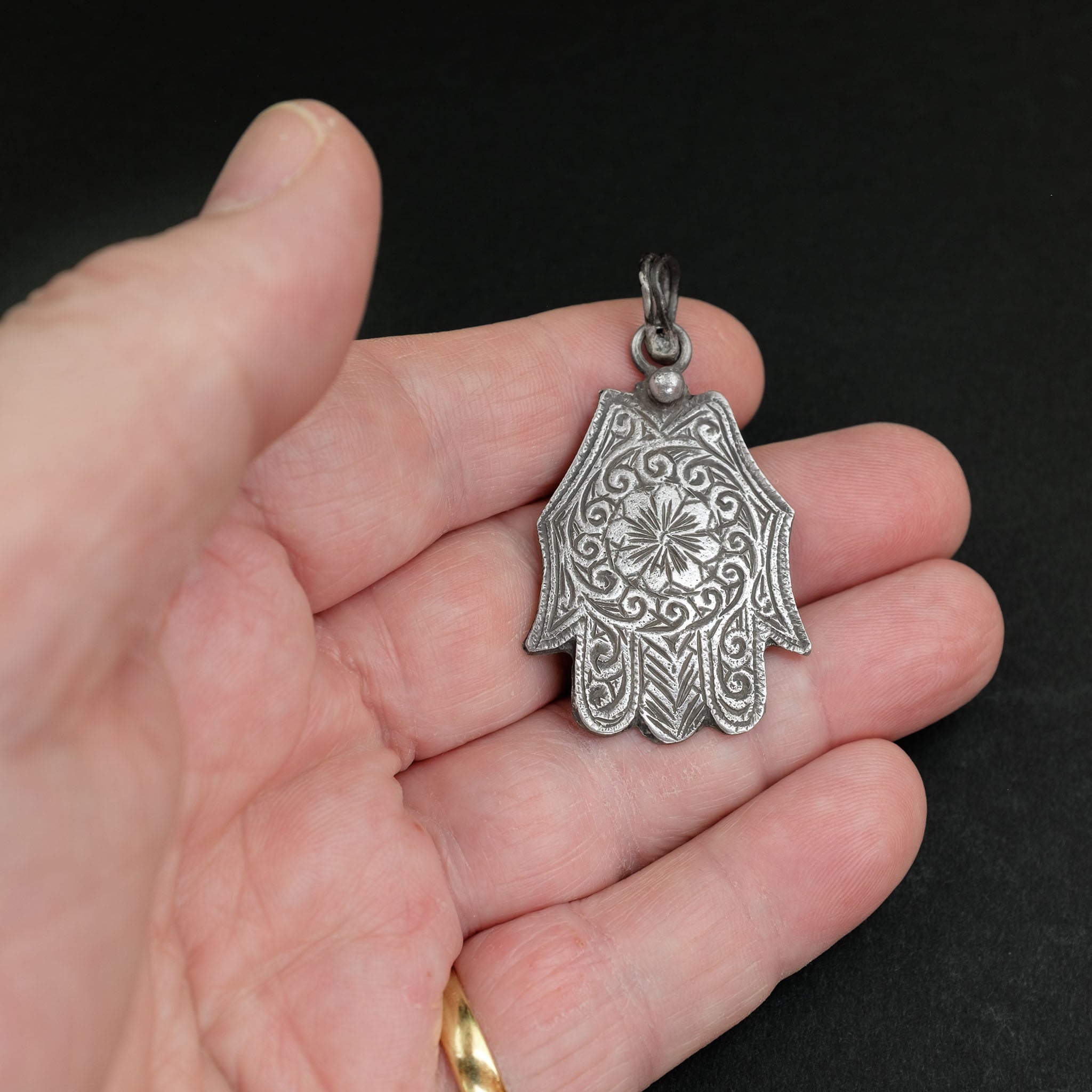 Vintage Silver Moroccan Khamsa (Hamsa) Pendant