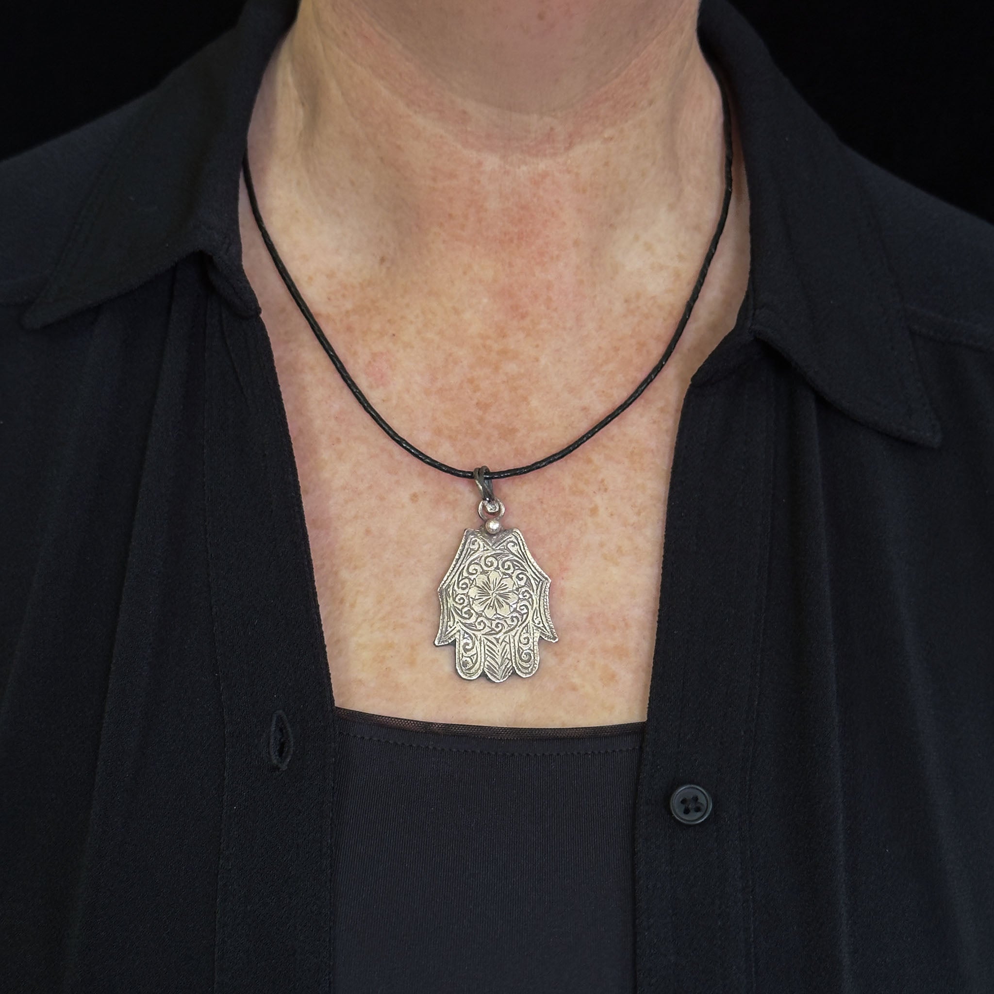 Vintage Silver Moroccan Khamsa (Hamsa) Pendant