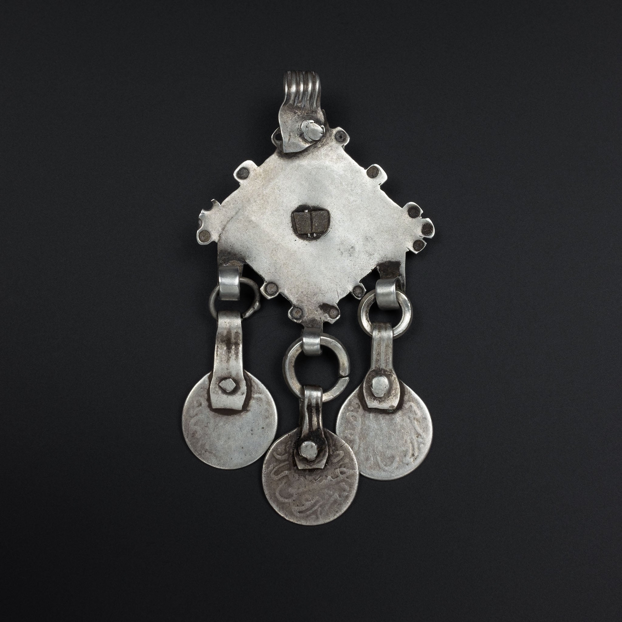 Old Moroccan Silver & Enamel Pendant